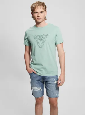 Eco Green Triangle Embroidered T-Shirt Guess