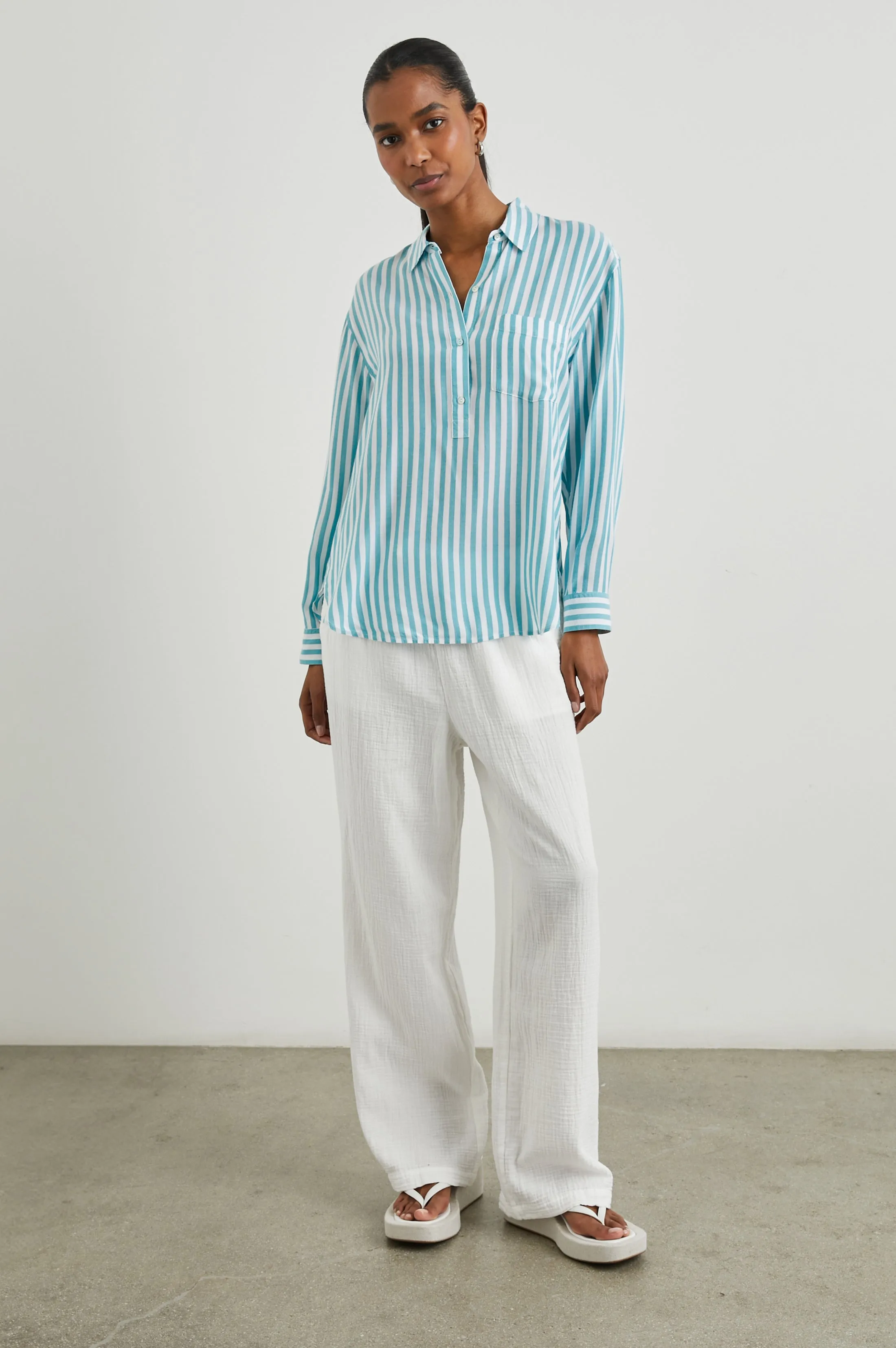 ELLE SHIRT - SALTAN STRIPE Rails