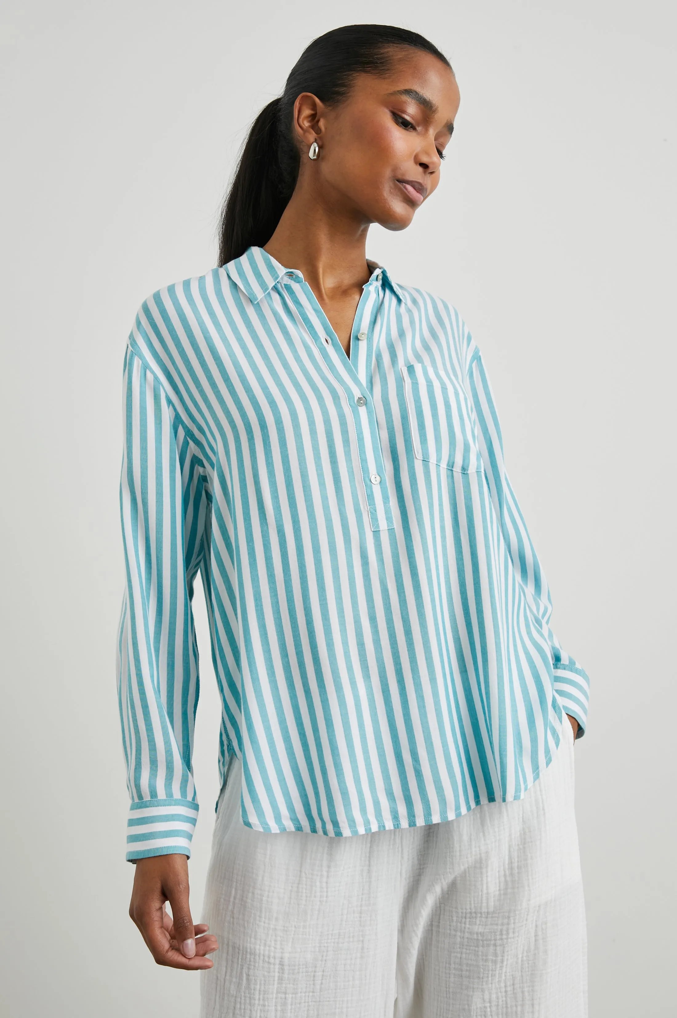 ELLE SHIRT - SALTAN STRIPE Rails