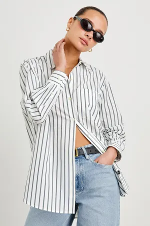 ELSA SHIRT - CHALK SLATE STRIPE Rails