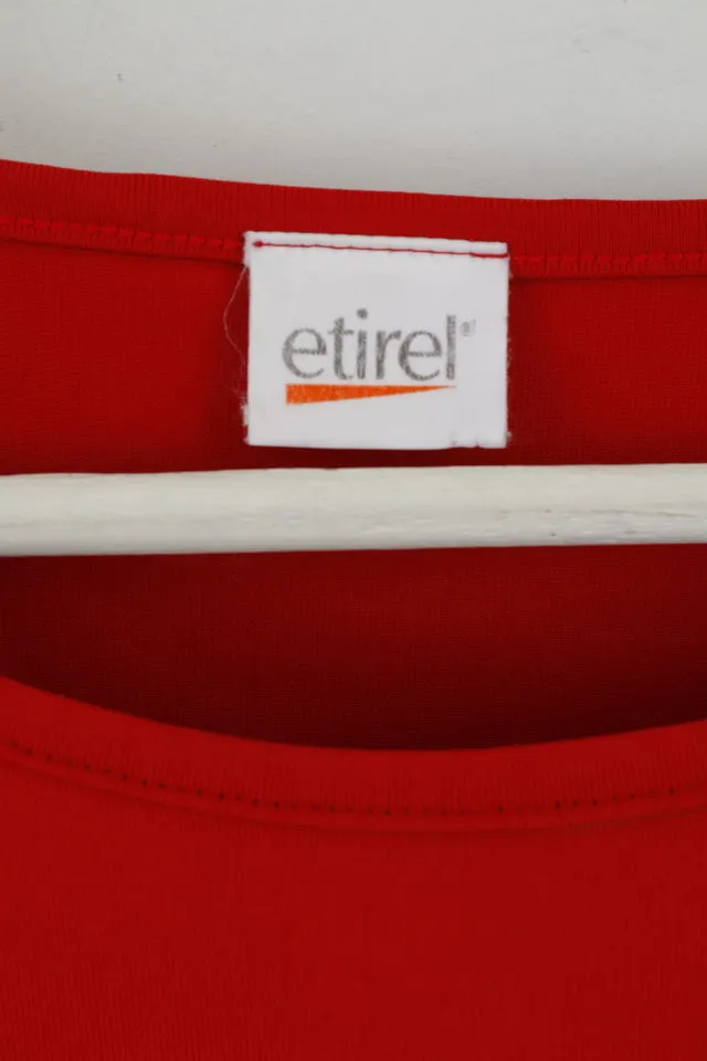 Etirel Womens M Shirt Red Stretch Outdoor Hiking Active Top