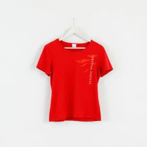 Etirel Womens M Shirt Red Stretch Outdoor Hiking Active Top
