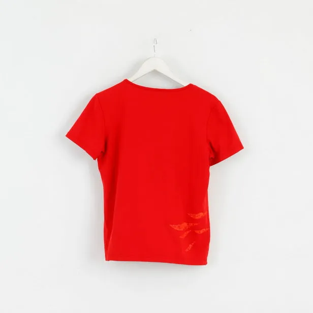 Etirel Womens M Shirt Red Stretch Outdoor Hiking Active Top