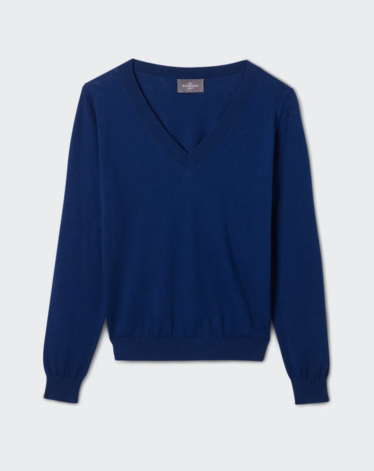 Extrafine cotton and cashmere V-neck jumper Eric Bompard