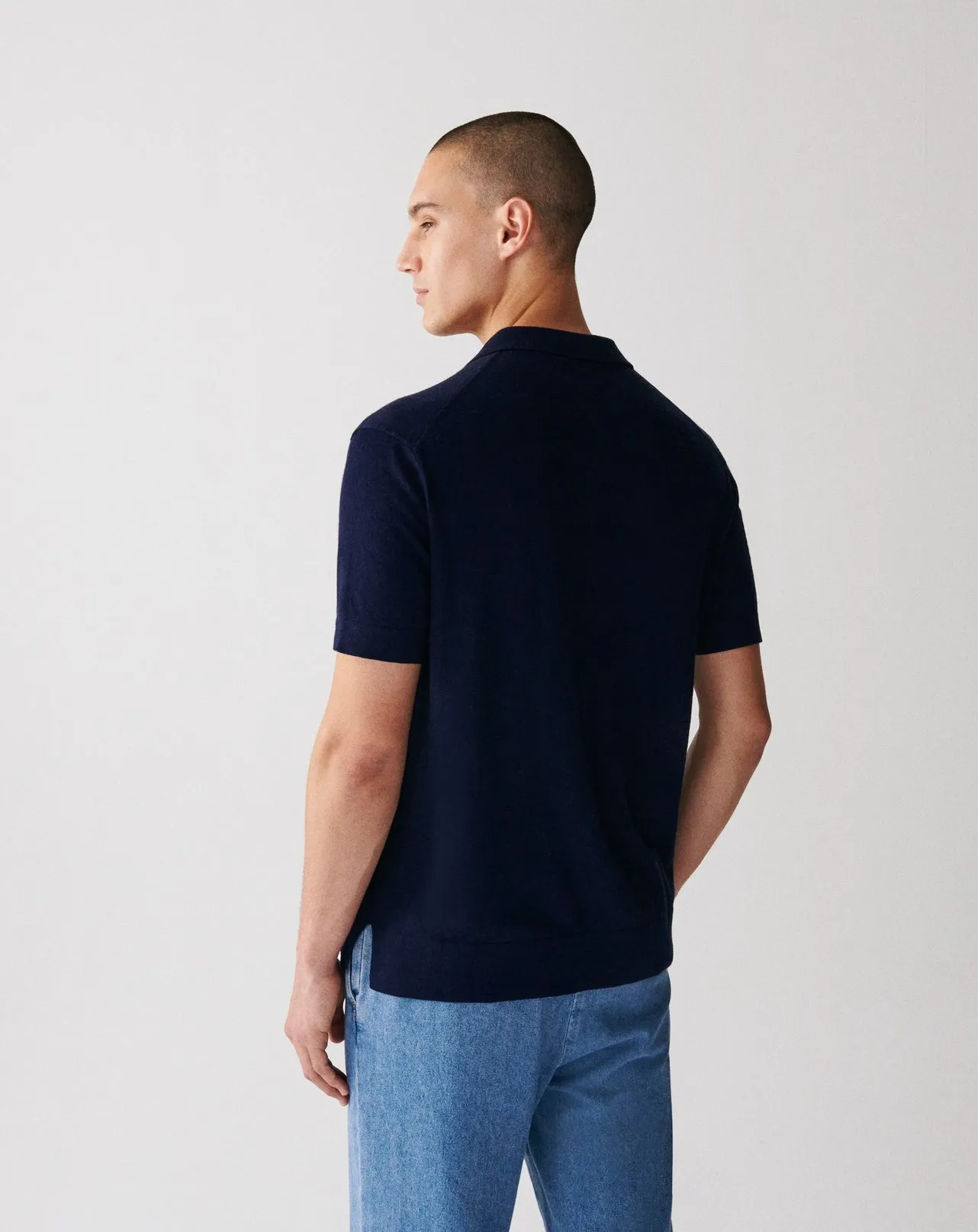 Extrafine polo shirt without buttons Eric Bompard