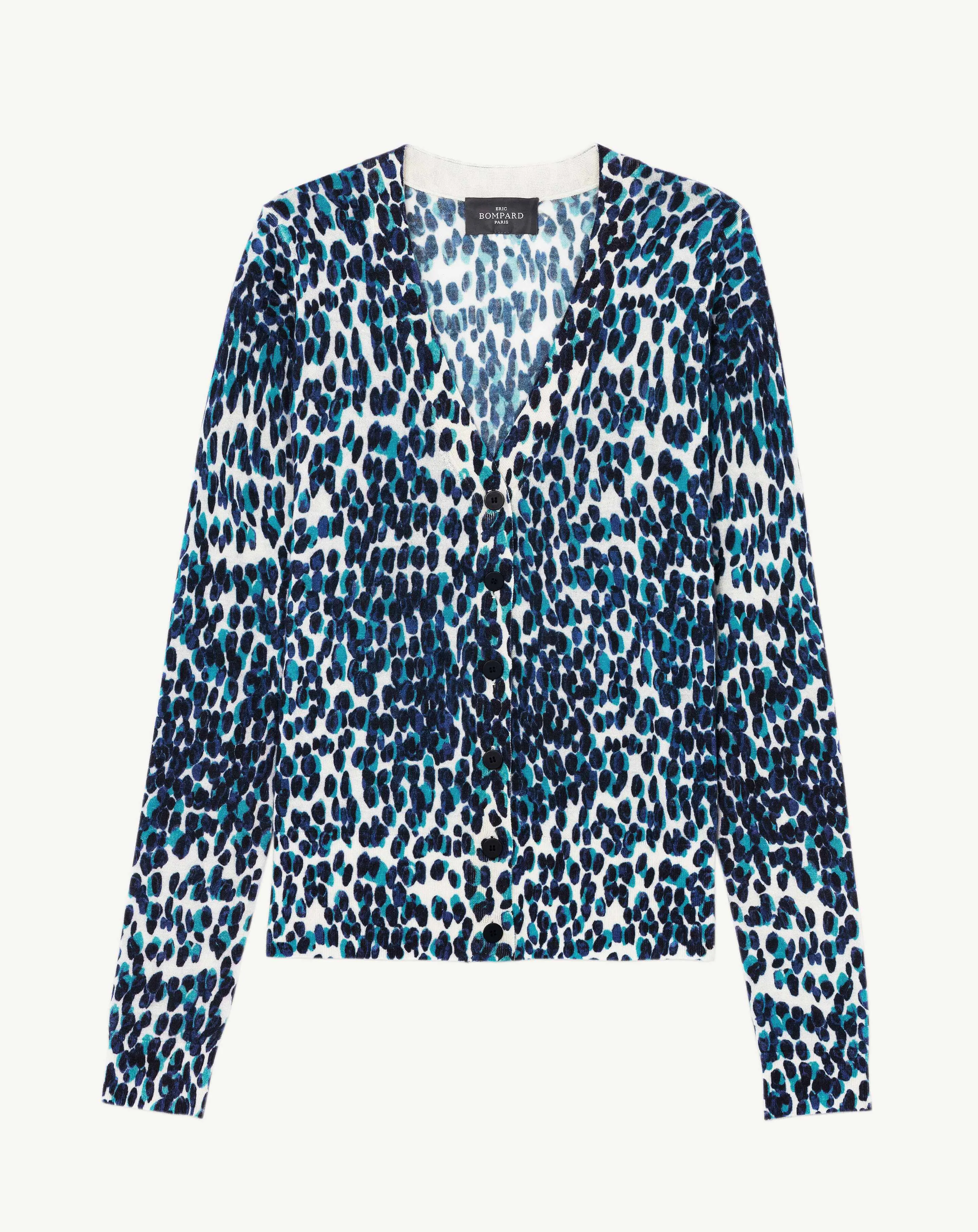 Extrafine printed cardigan Eric Bompard