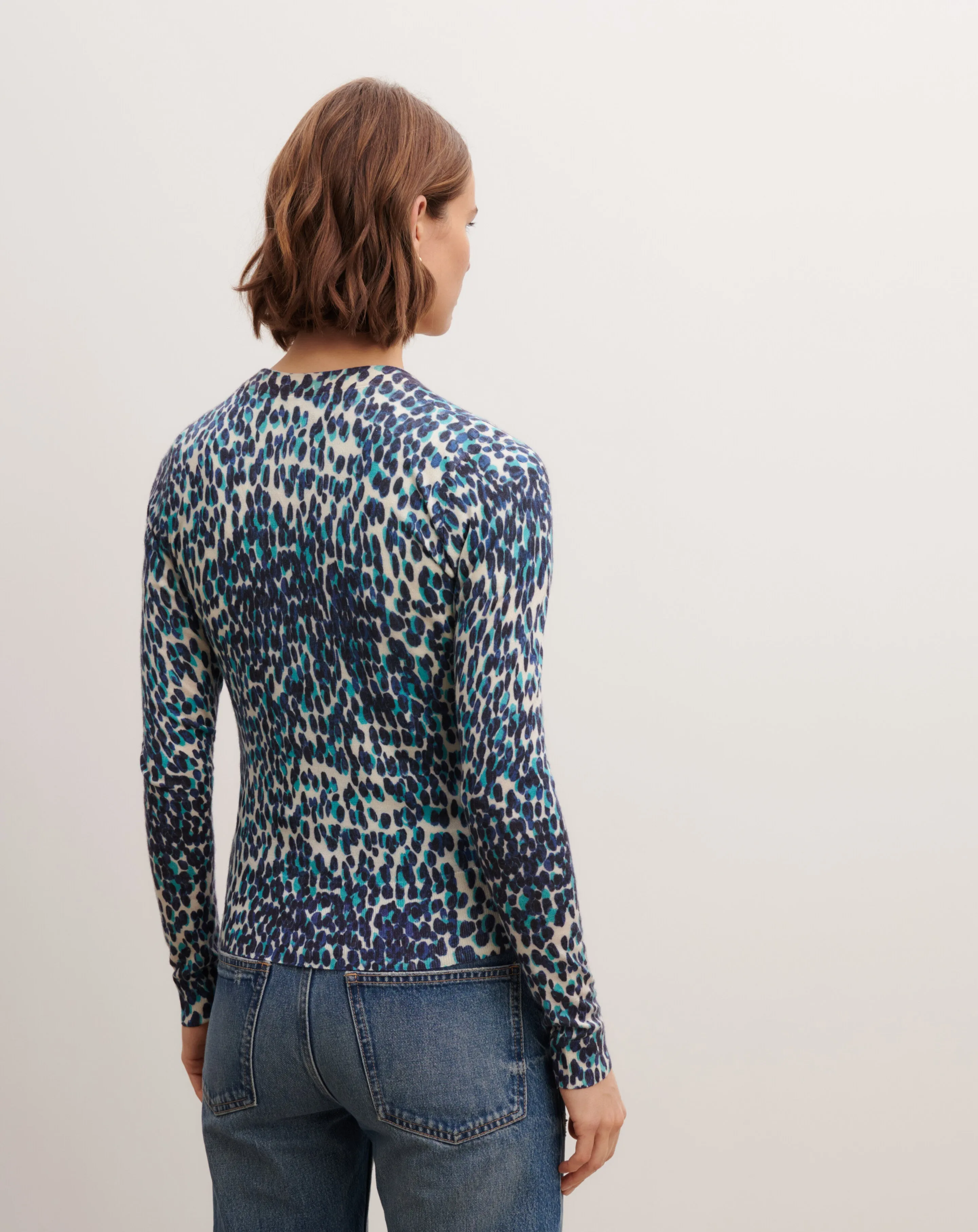Extrafine printed cardigan Eric Bompard