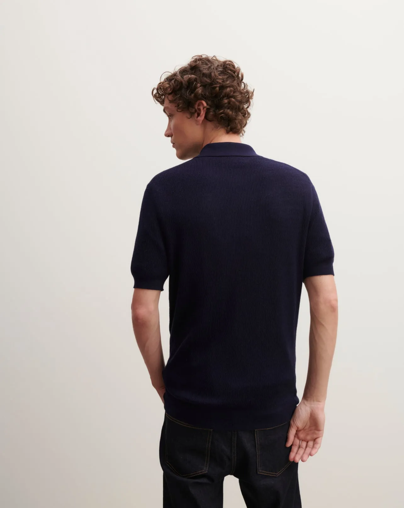 Extrafine ribbed polo shirt Eric Bompard