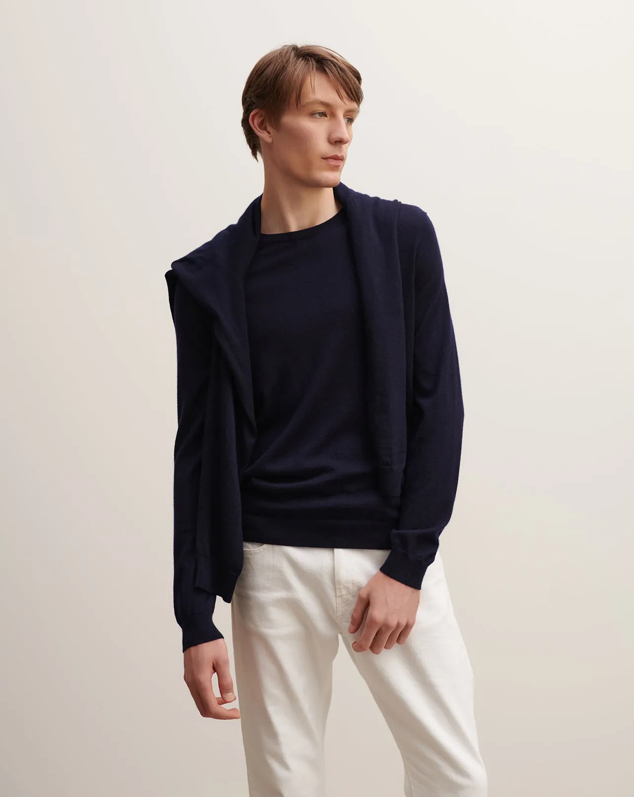 Extrafine round neck pullover Eric Bompard