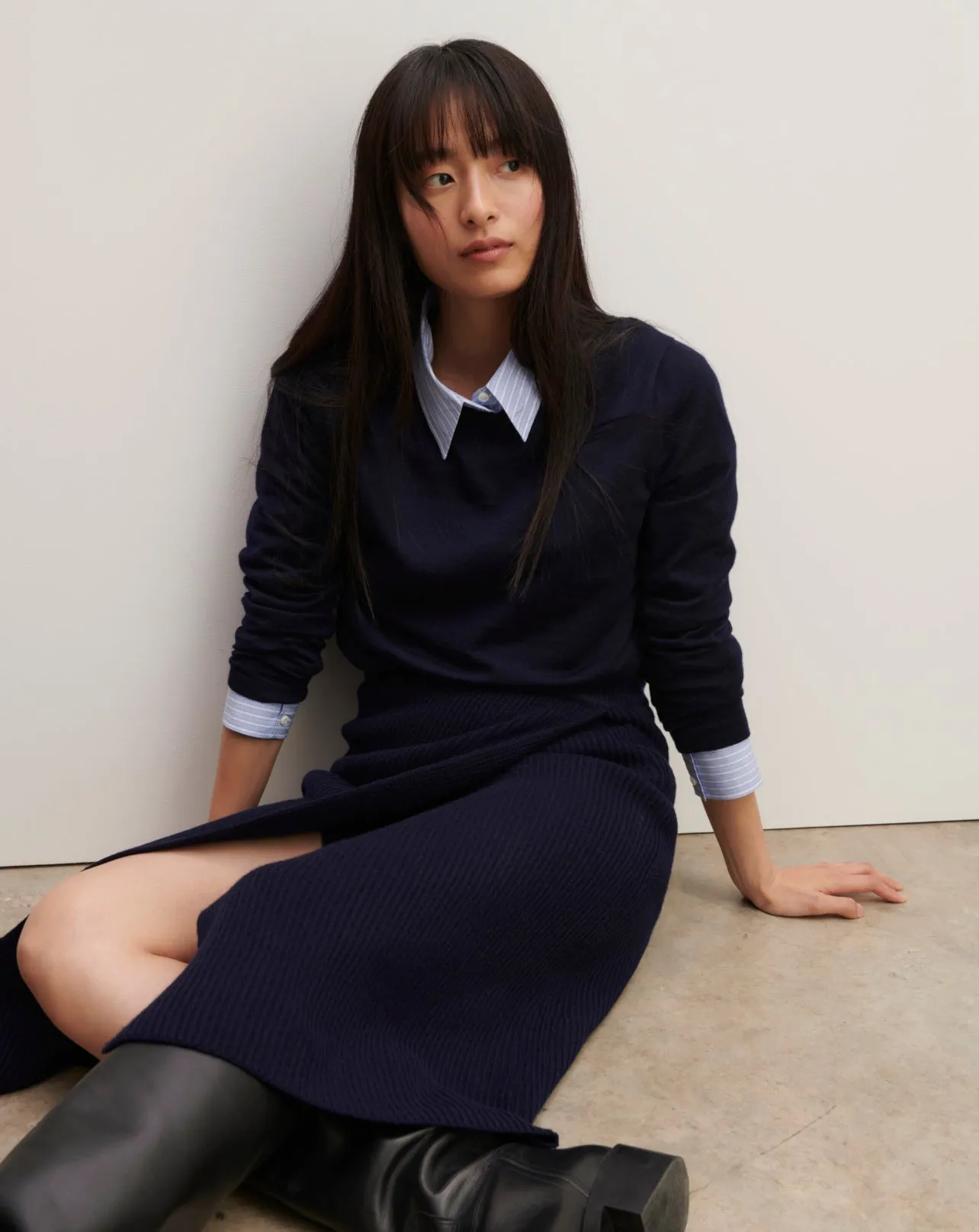 Extrafine round neck pullover Eric Bompard