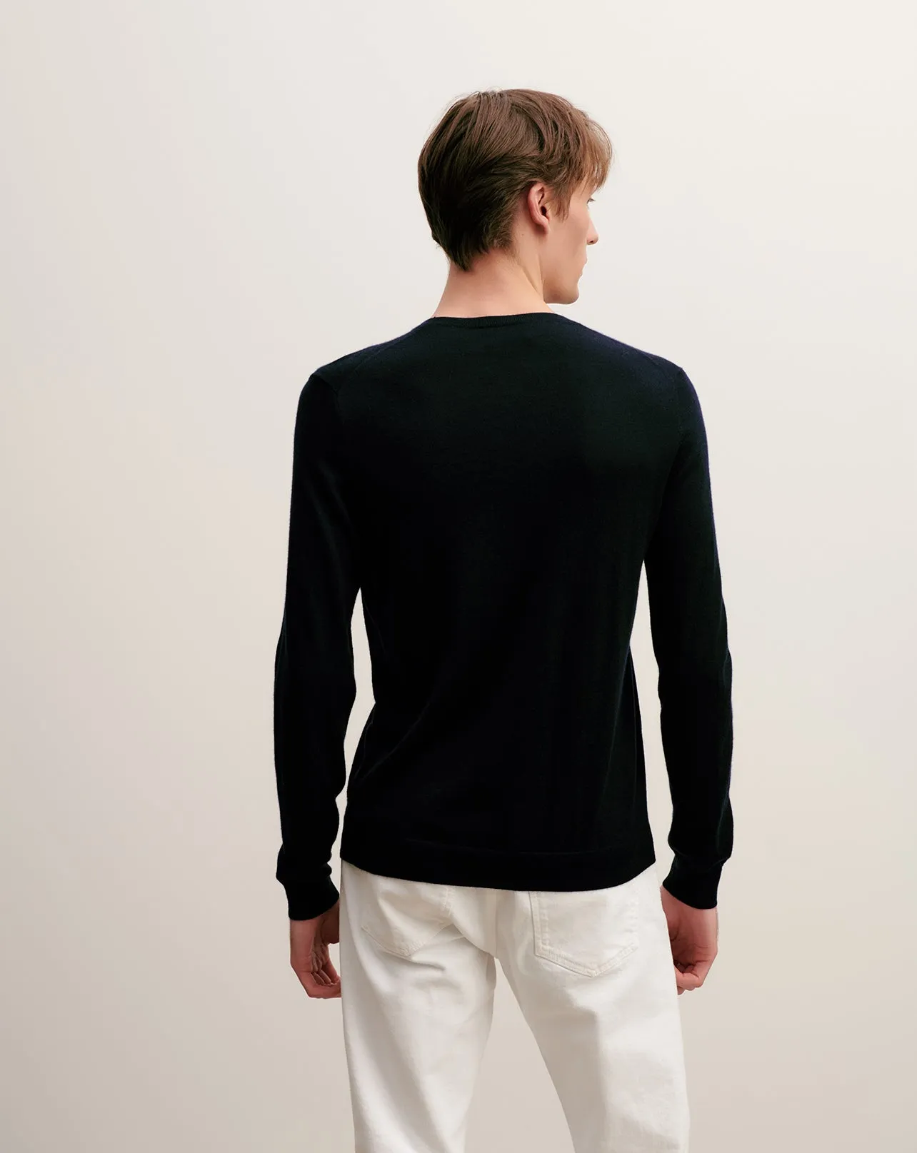 Extrafine round neck pullover Eric Bompard