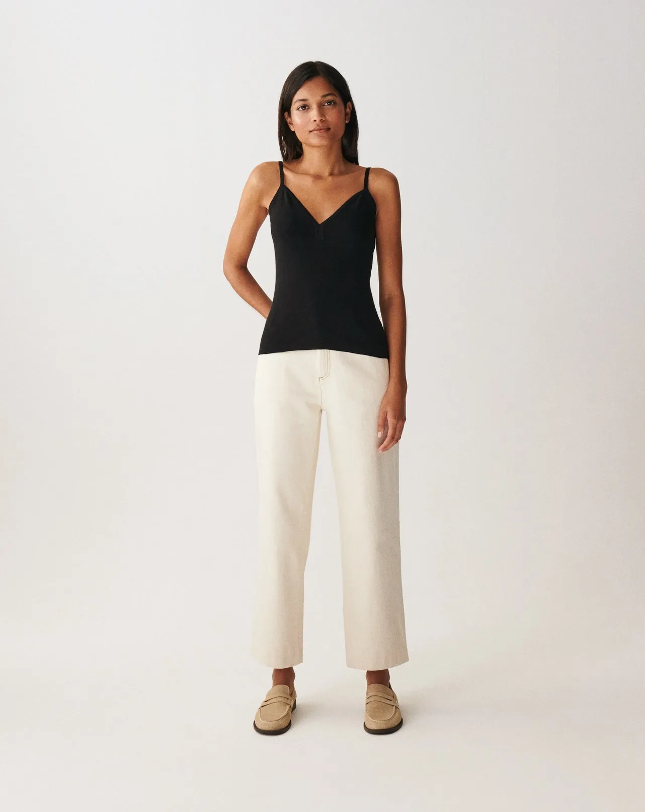 Extrafine tank top with thin straps Eric Bompard
