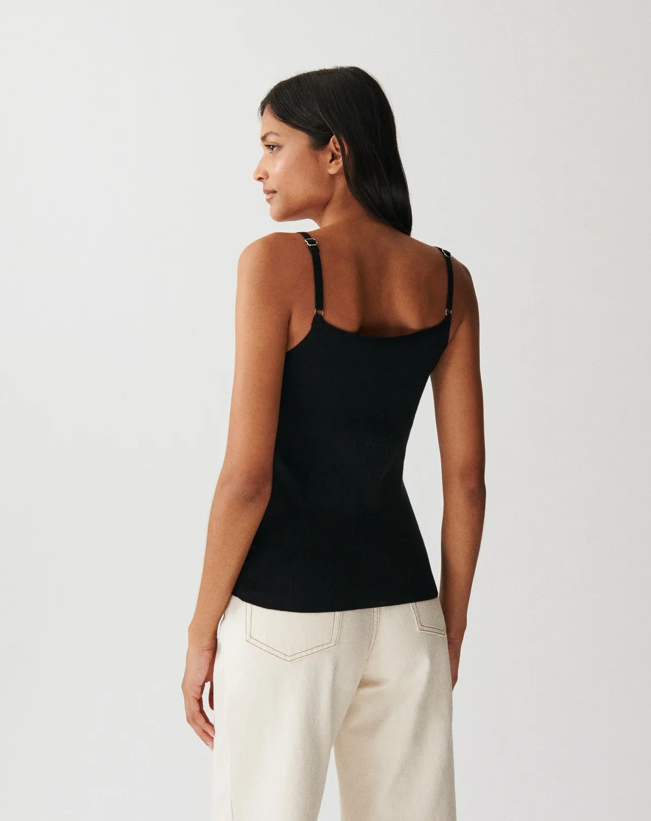 Extrafine tank top with thin straps Eric Bompard