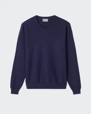 Extrafine textured chequerboard V-n Eric Bompard