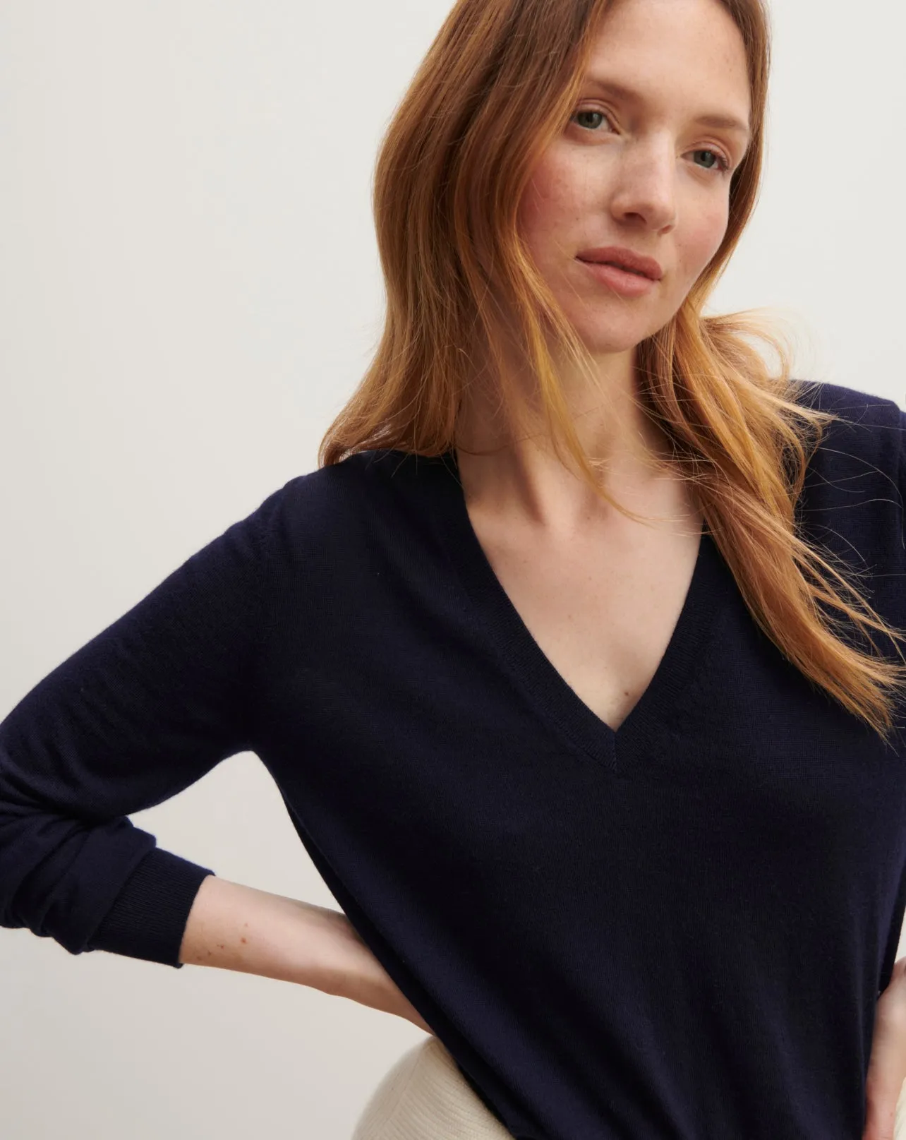Extrafine V-neck pullover Eric Bompard