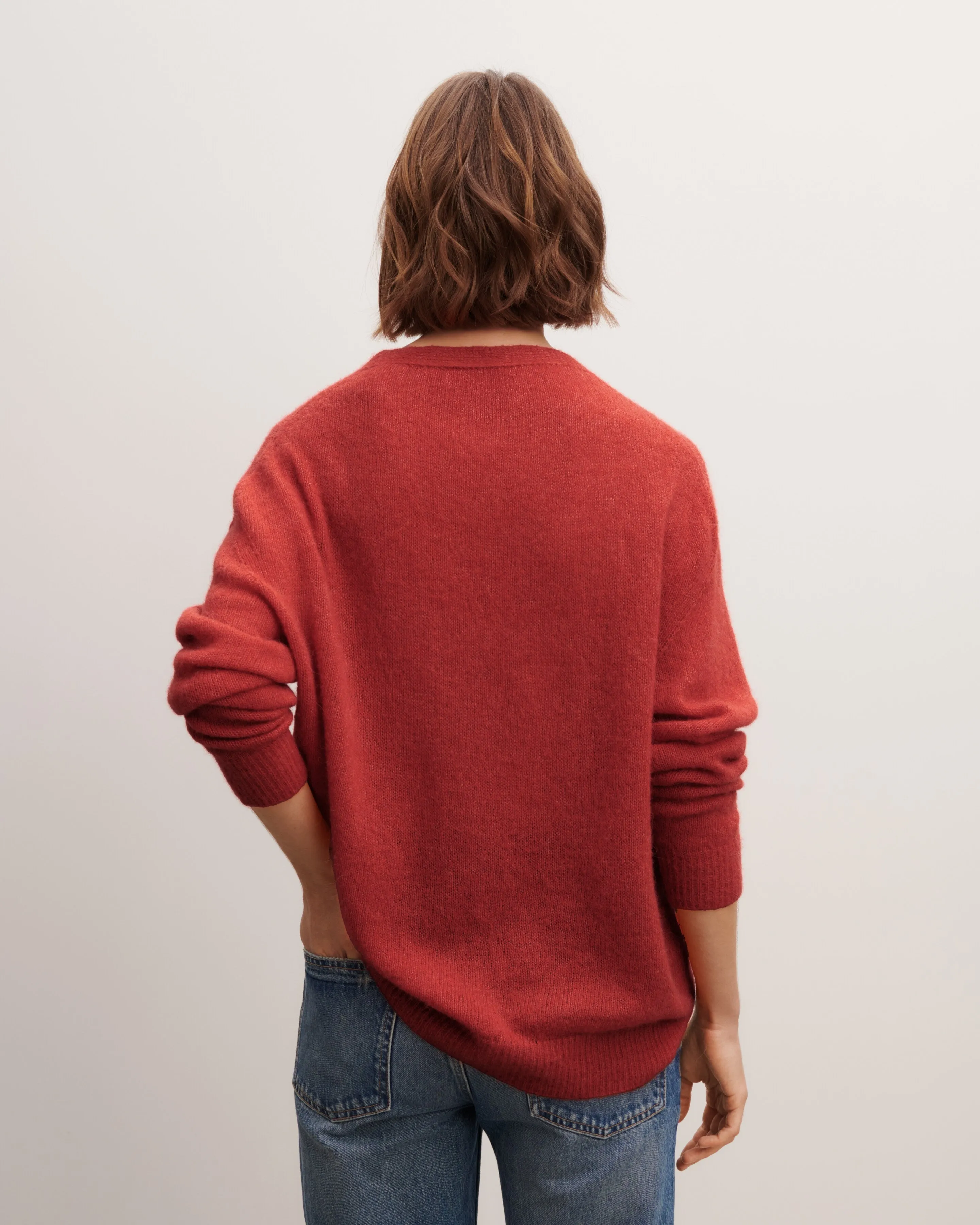 Feather-light knit V-neck Eric Bompard