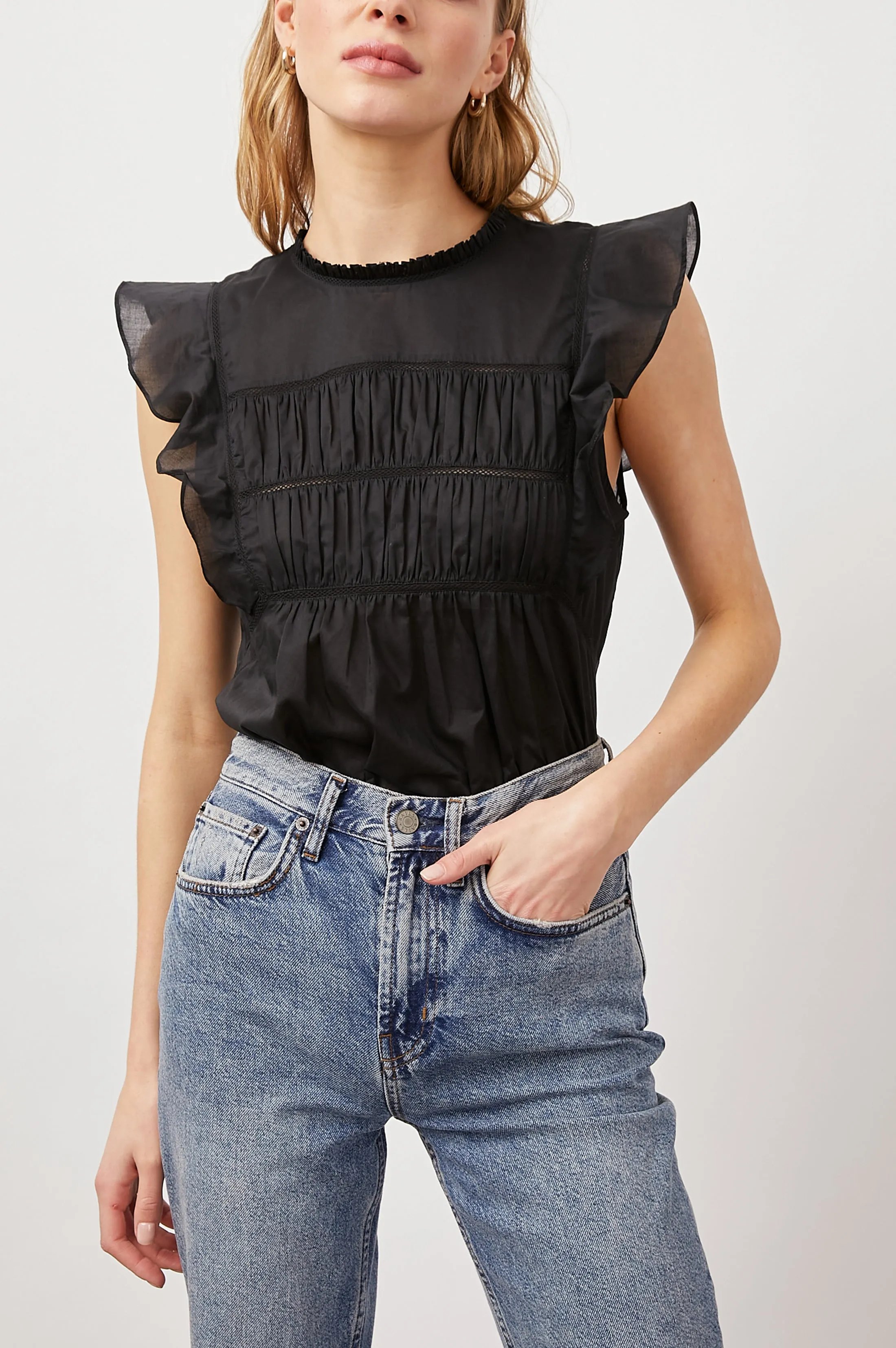 FILOMENA TOP - TRUE BLACK Rails