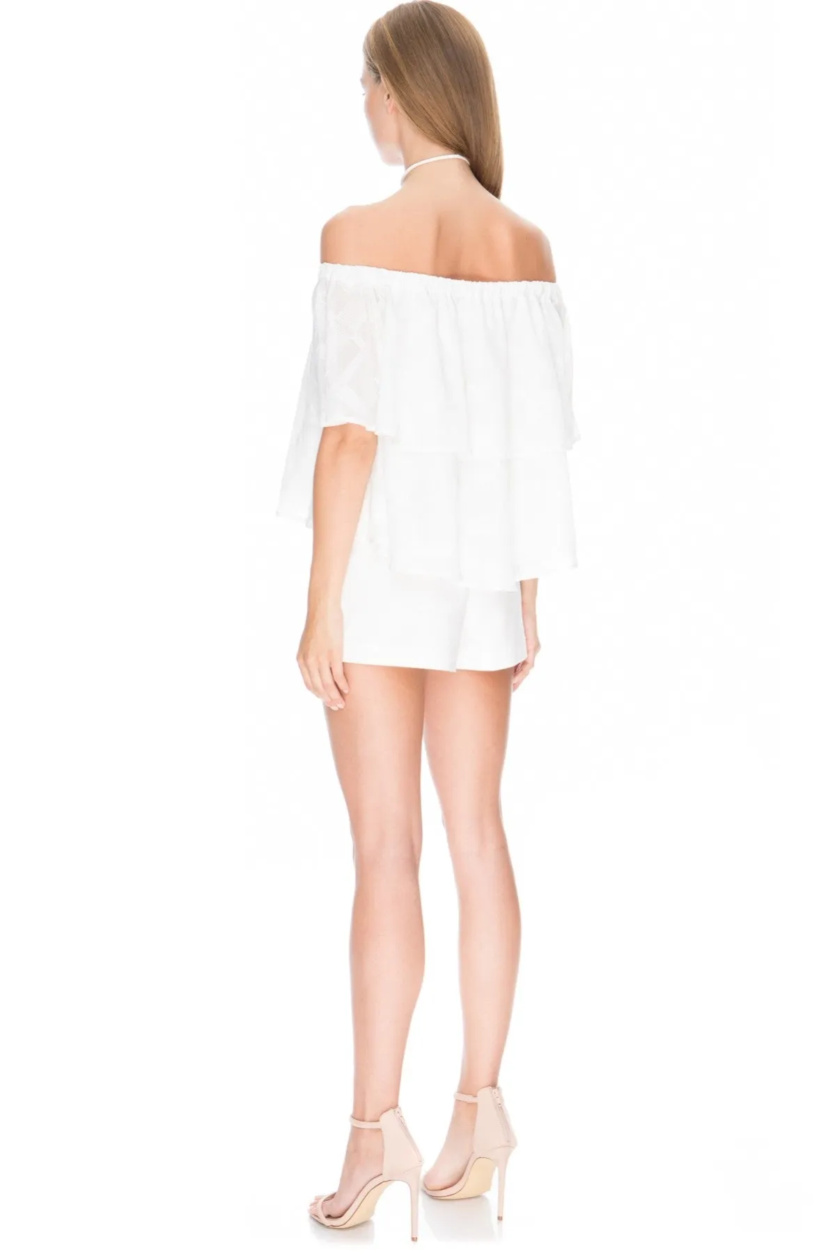 Finders Keepers The Label WOMENS BETTER DAYS RUFFLE TOP CLOUD