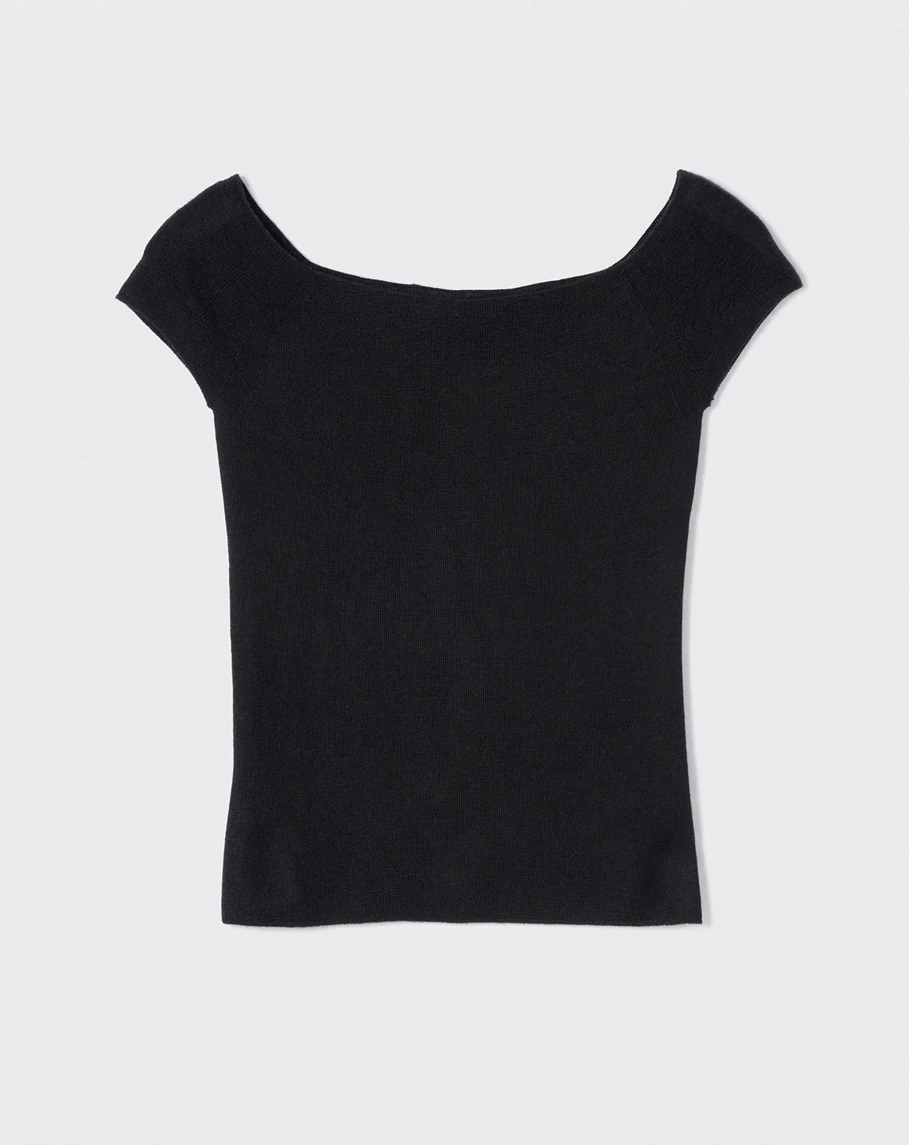 Fitted top in plain knit Eric Bompard