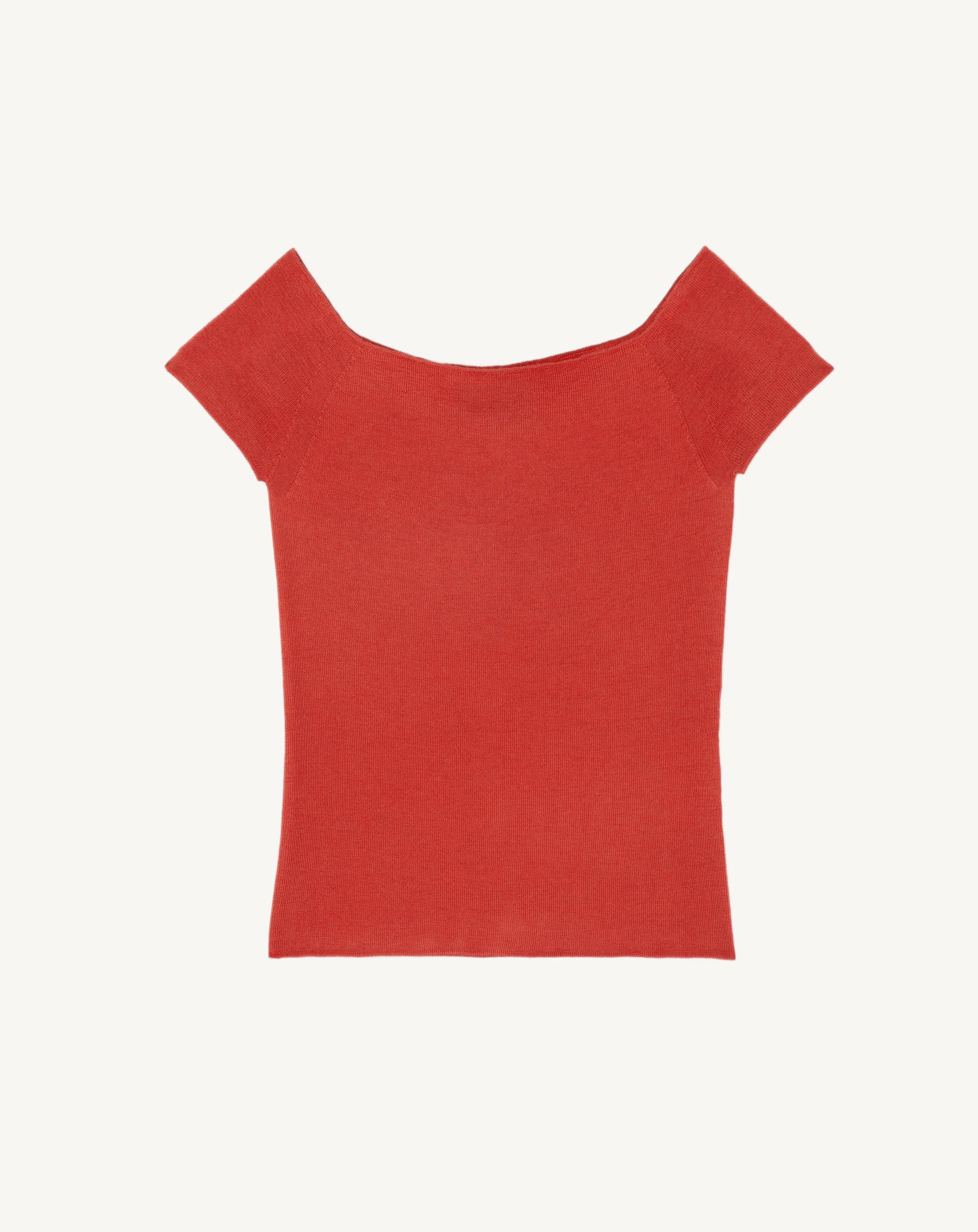 Fitted top in plain knit Eric Bompard