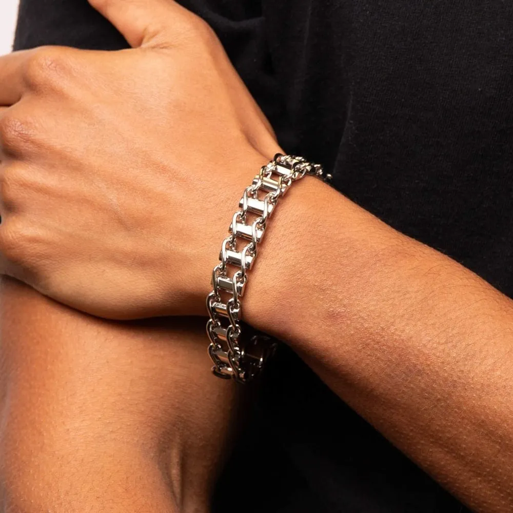 Fred Bennett Stainless Steel Bike Chain Mens Bracelet B5116
