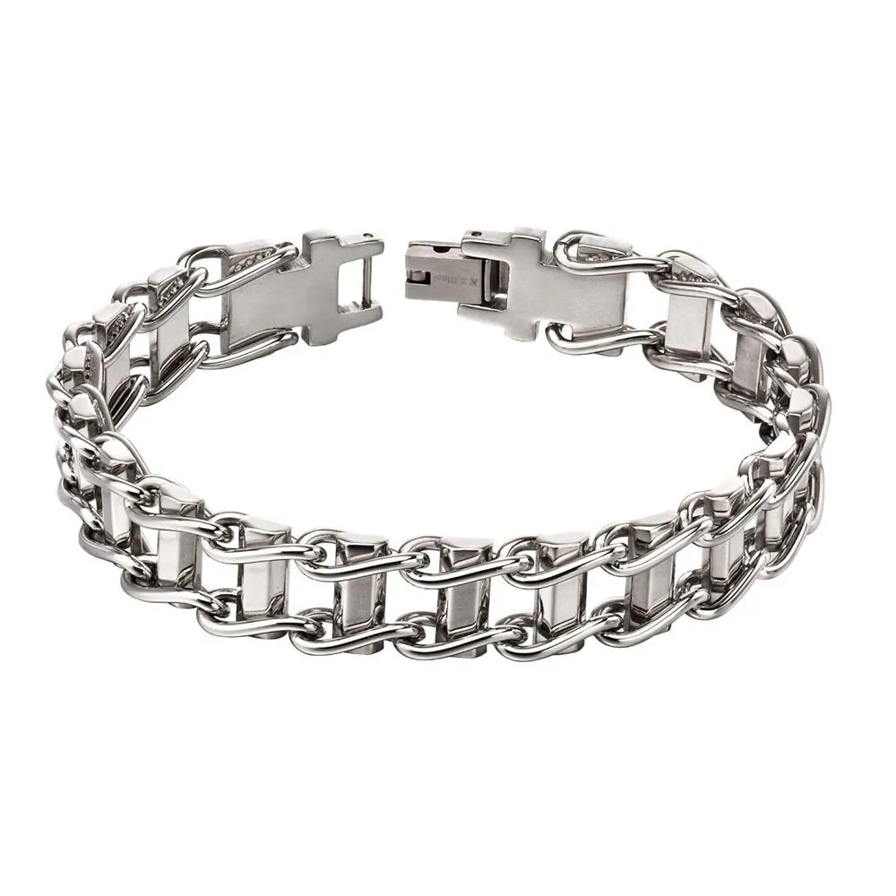 Fred Bennett Stainless Steel Bike Chain Mens Bracelet B5116