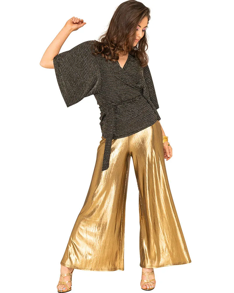 Funky Gold 70s Womens Palazzo Pants