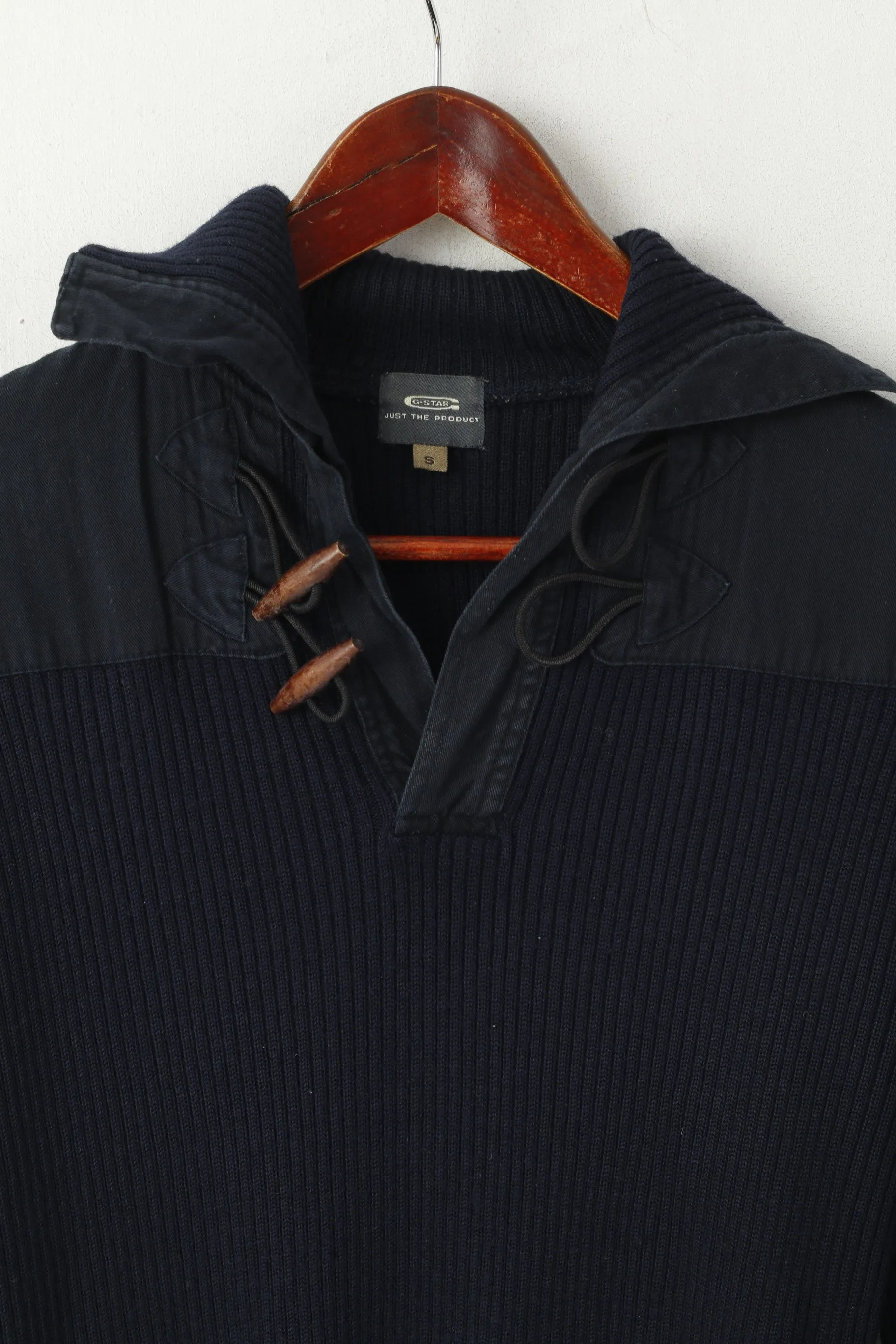 G-Star Men S Jumper Navy Wool Stretch Slim Fit Dyffle Neck Classic Sweater