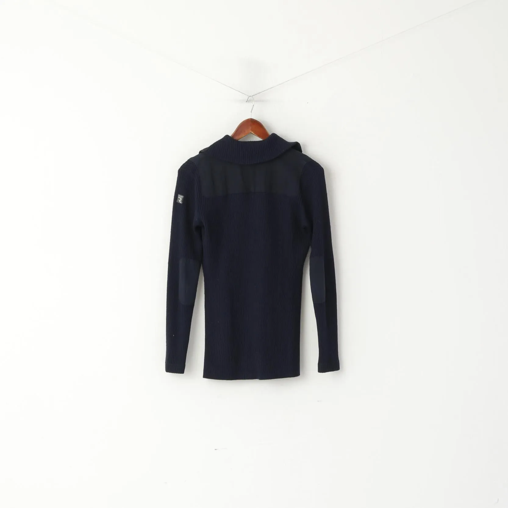 G-Star Men S Jumper Navy Wool Stretch Slim Fit Dyffle Neck Classic Sweater