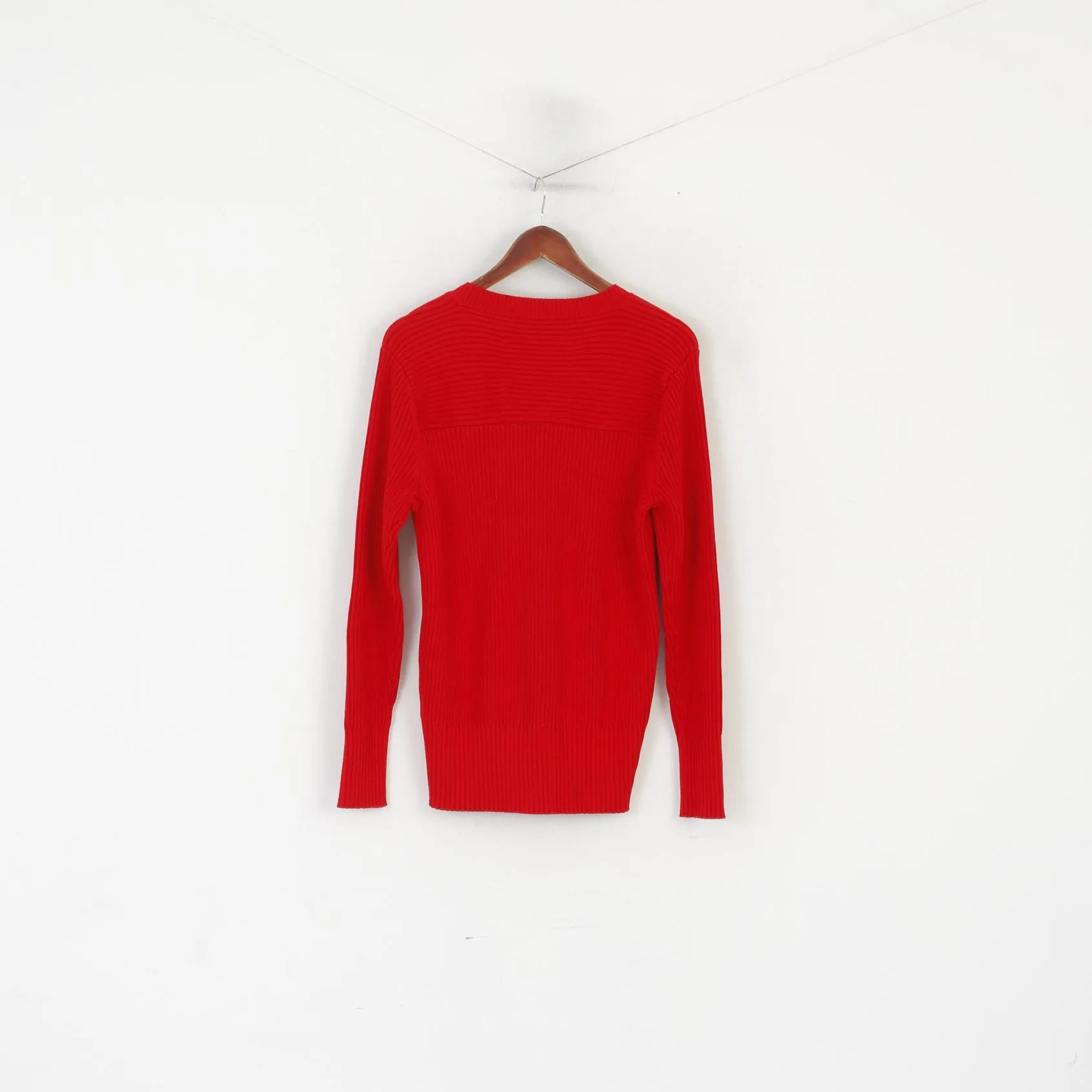 G-Star Raw Men L (M) Jumper Red Cotton Stretch Crew Neck Classic Logo Sweater