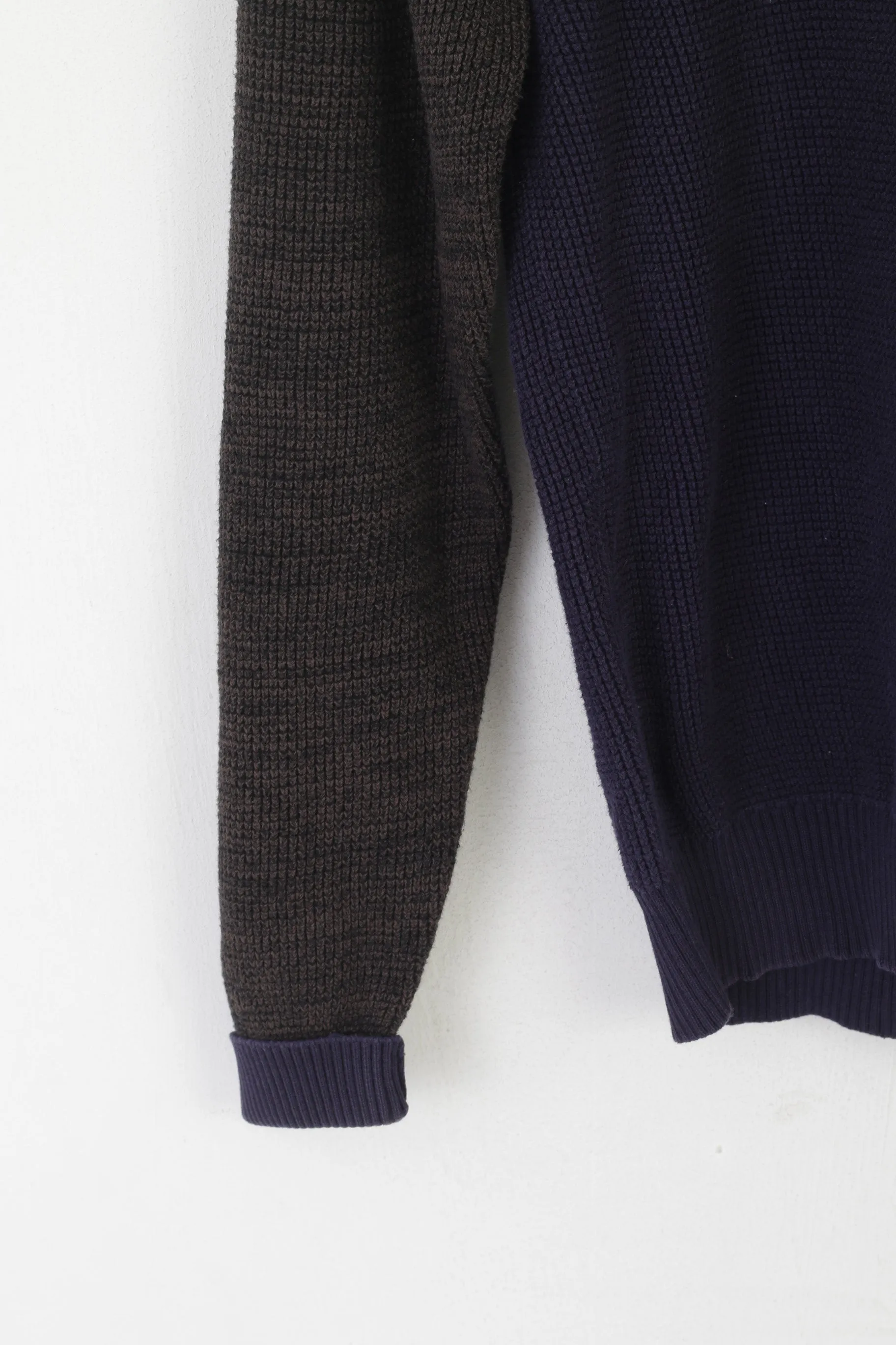 G-Star Raw Men M Jumper Navy Cotton Core Raglan Knit Crew Neck Classic Sweater