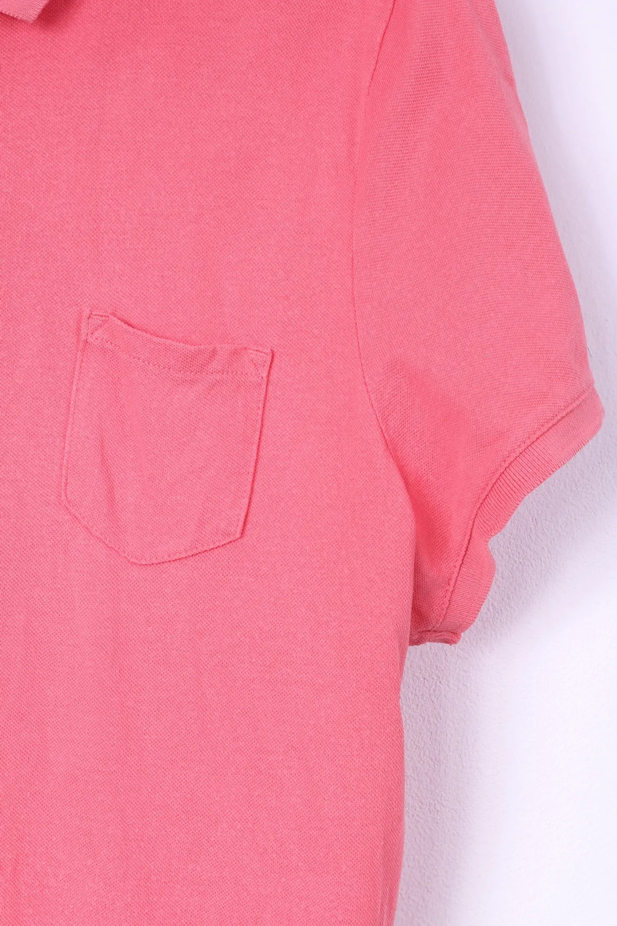 Gap Womens XL Polo Shirt Pink Cotton Buttons Deatiled Top
