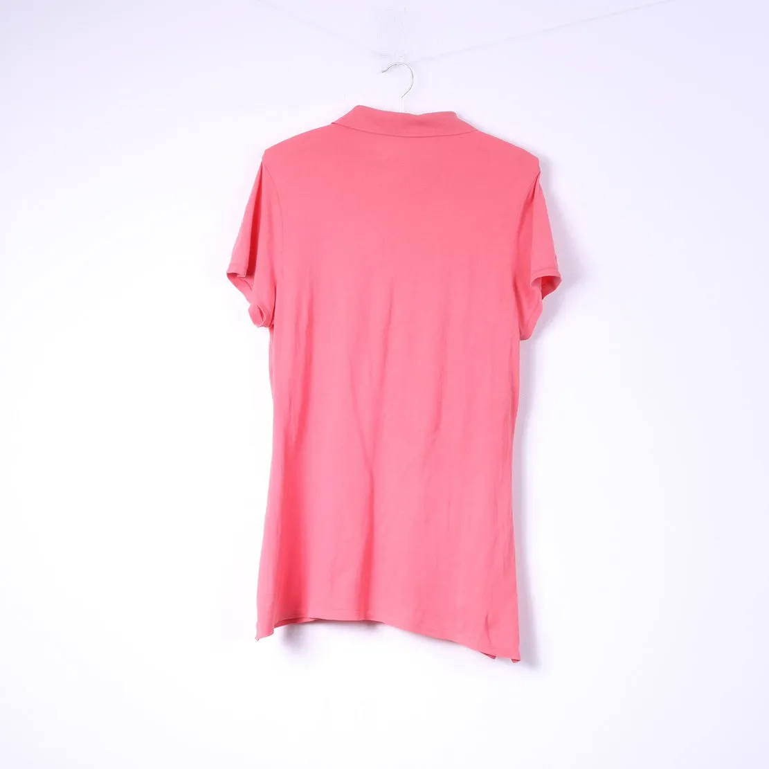 Gap Womens XL Polo Shirt Pink Cotton Buttons Deatiled Top
