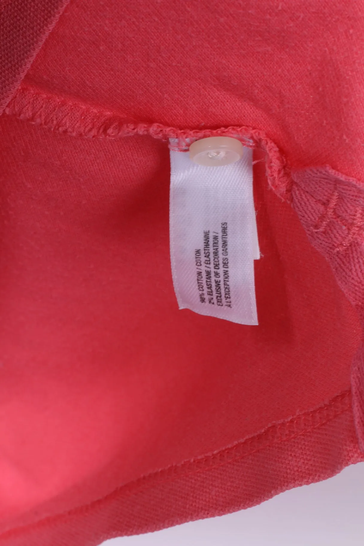 Gap Womens XL Polo Shirt Pink Cotton Buttons Deatiled Top
