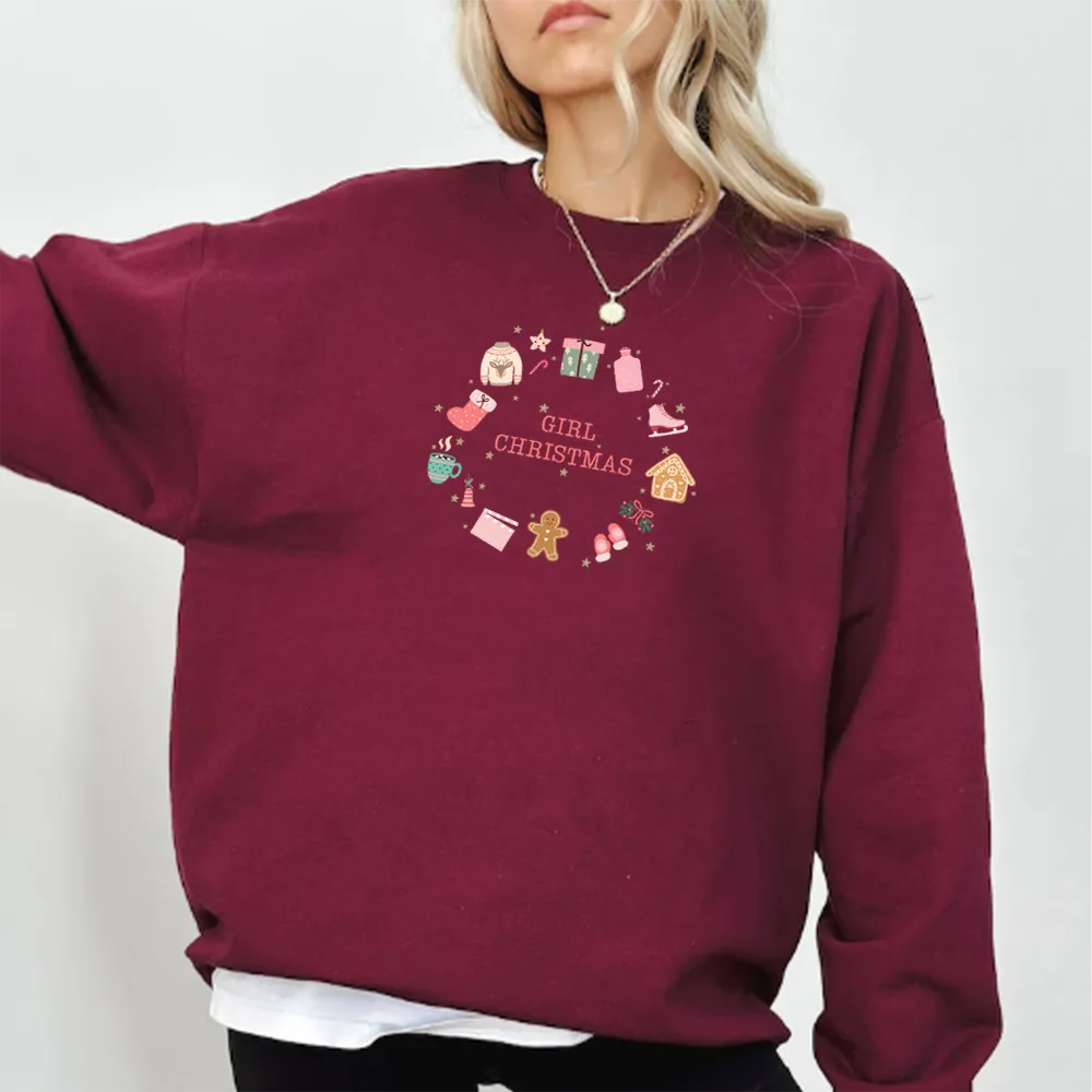 Girl Christmas Women's Christmas Sweatshirt