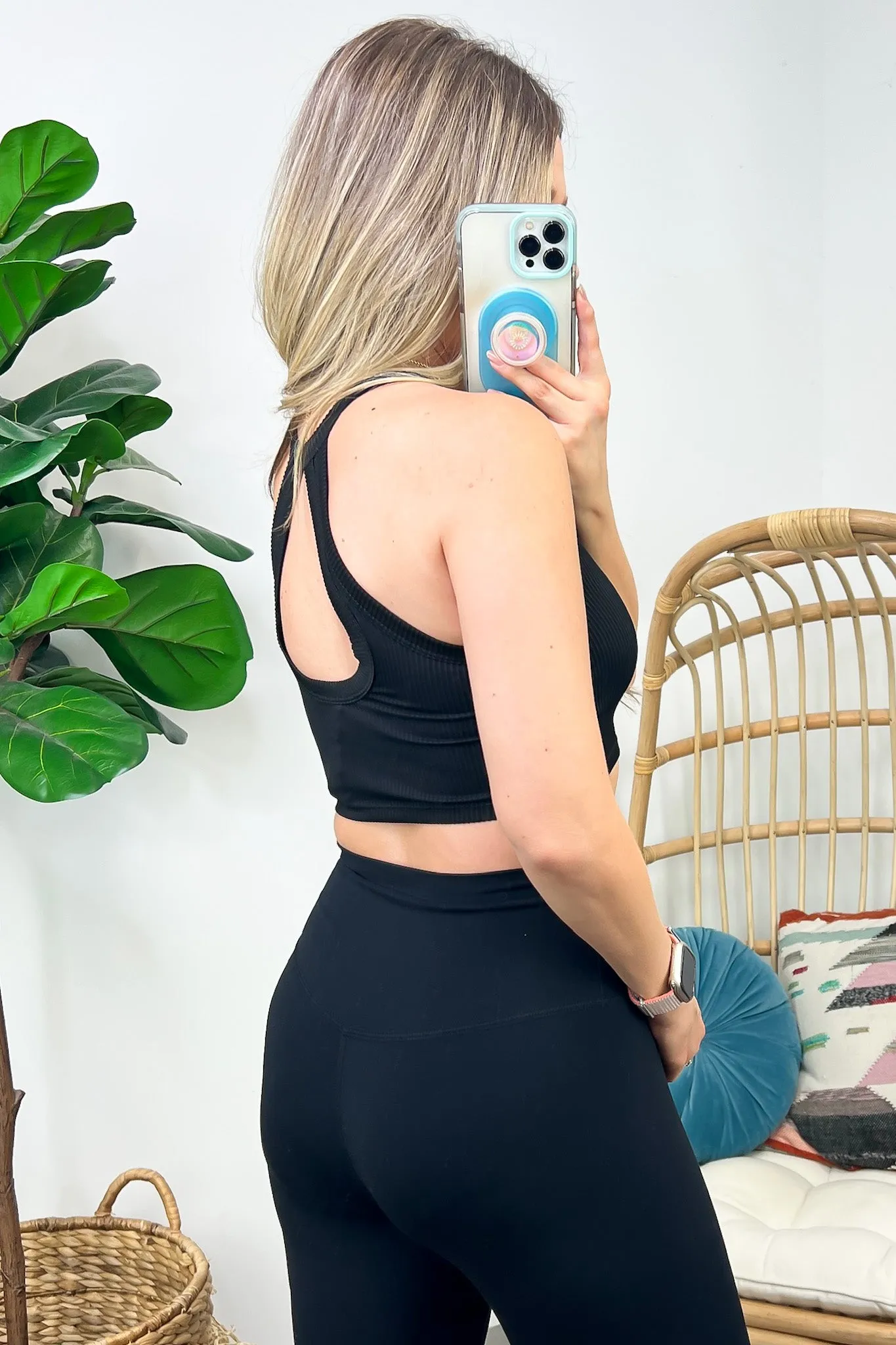 Good Taste Button Down Crop Tank Top - FINAL SALE