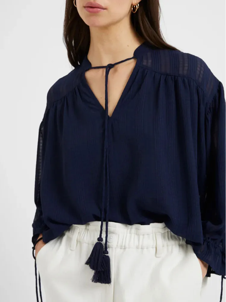 Great Plains Desert Check Blouse Navy