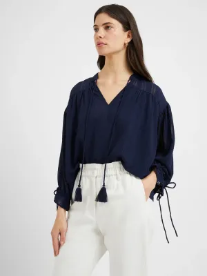 Great Plains Desert Check Blouse Navy