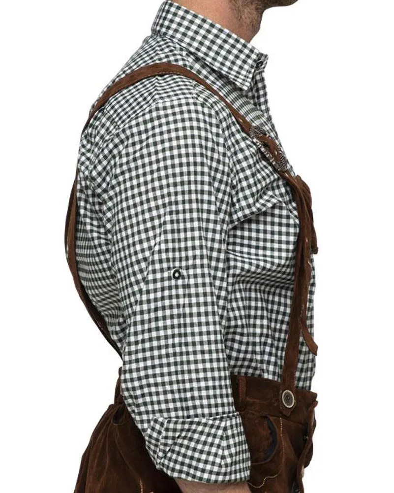 Green Check Oktoberfest Mens Cotton Shirt