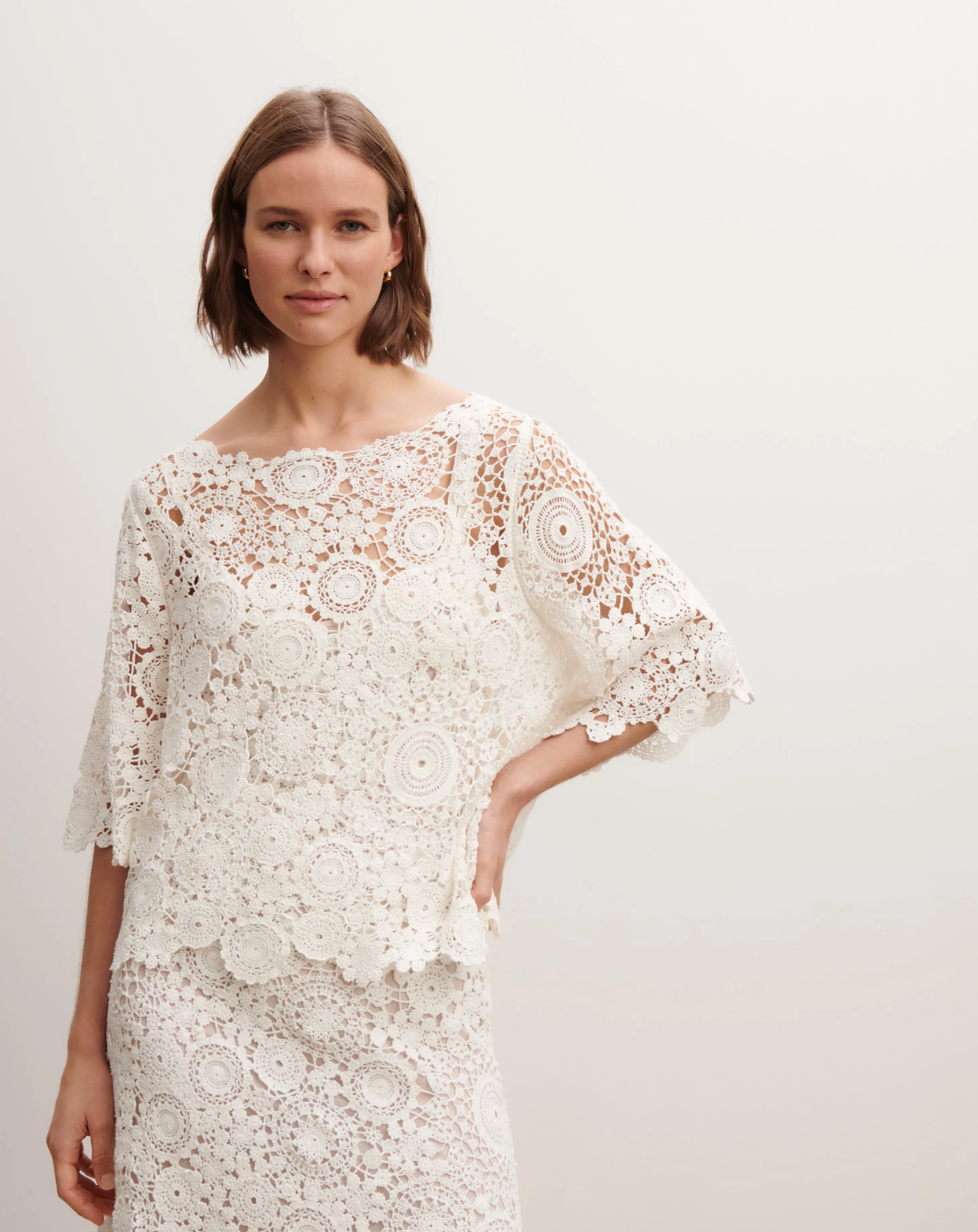 Guipure lace top Eric Bompard