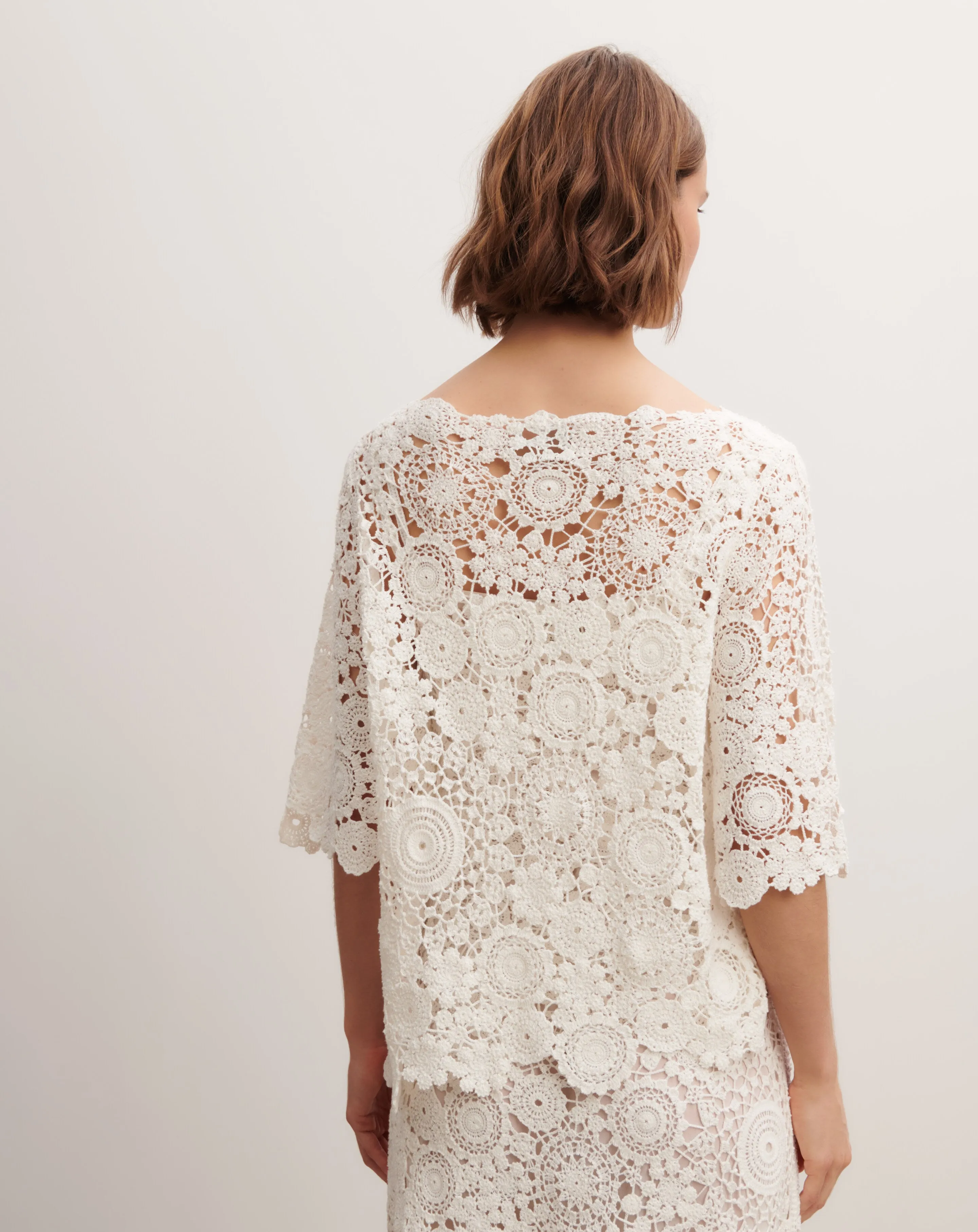 Guipure lace top Eric Bompard