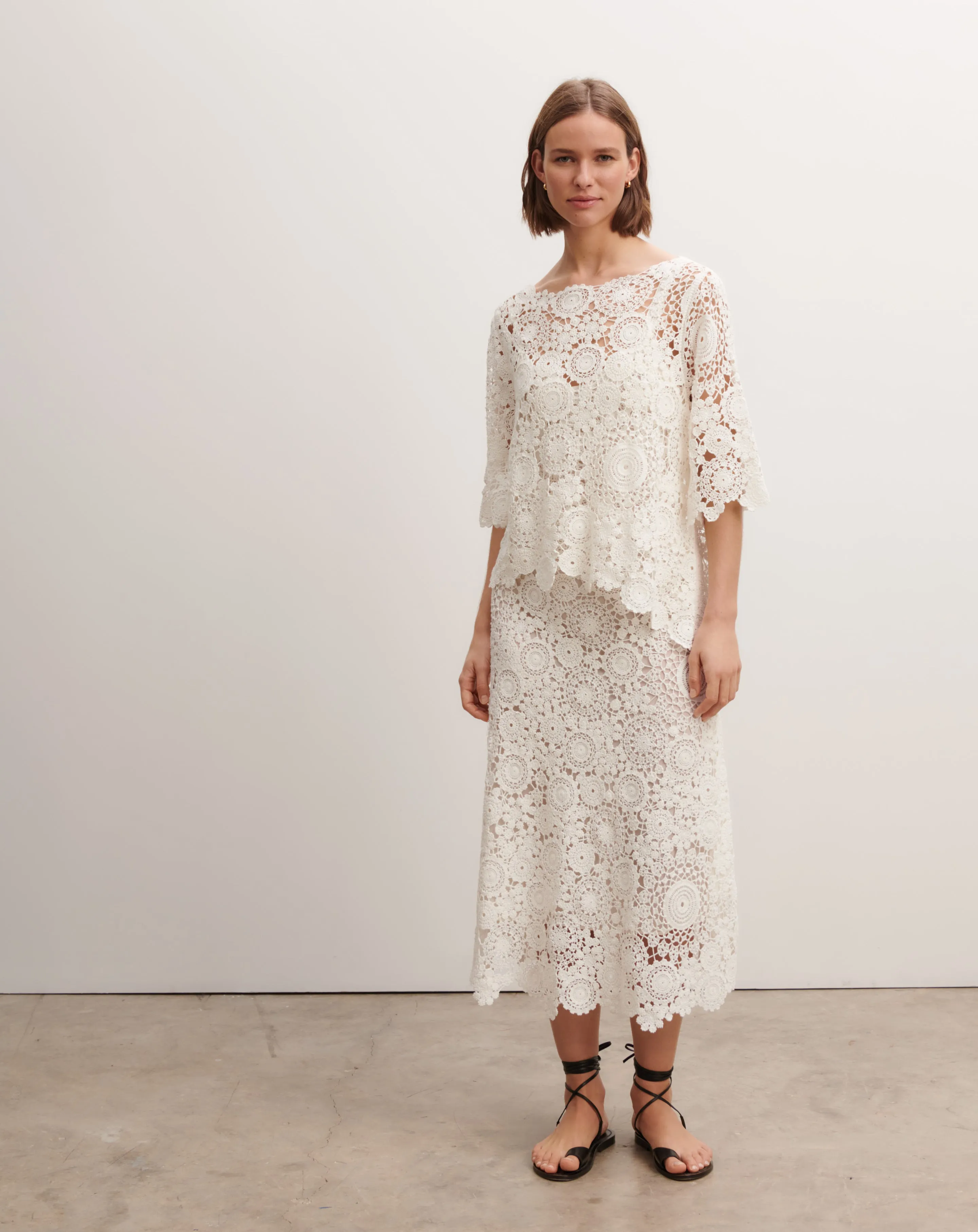 Guipure lace top Eric Bompard
