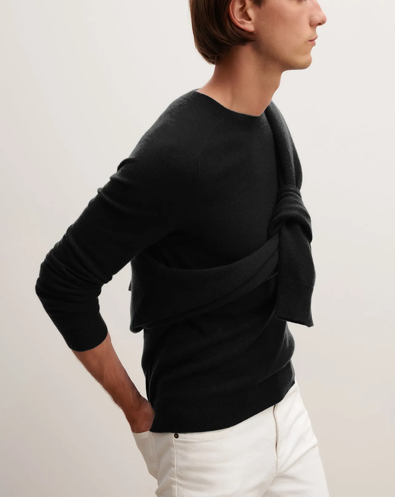 Hammer-sleeved round neck pullover Eric Bompard
