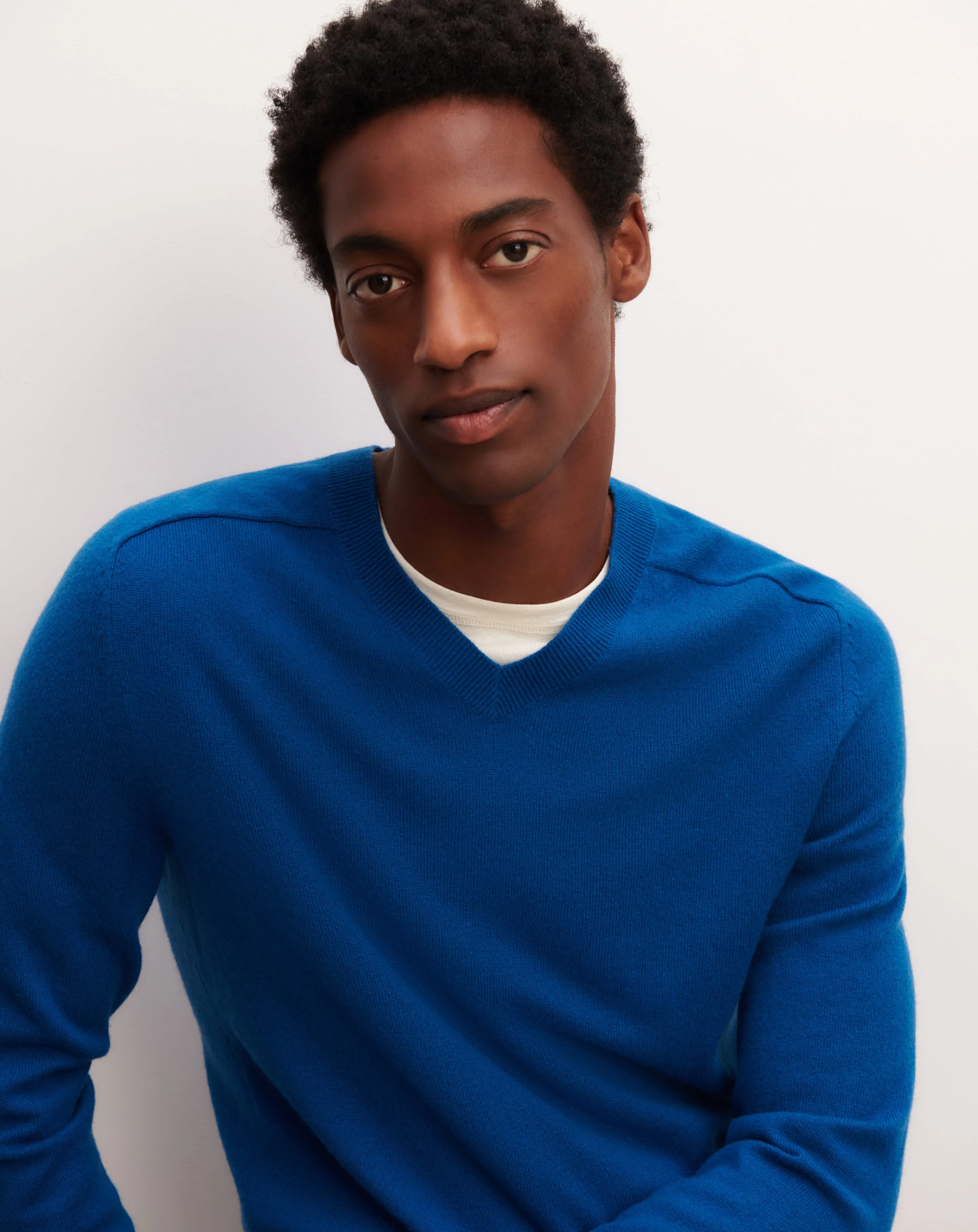 Hammered V-neck jumper Eric Bompard