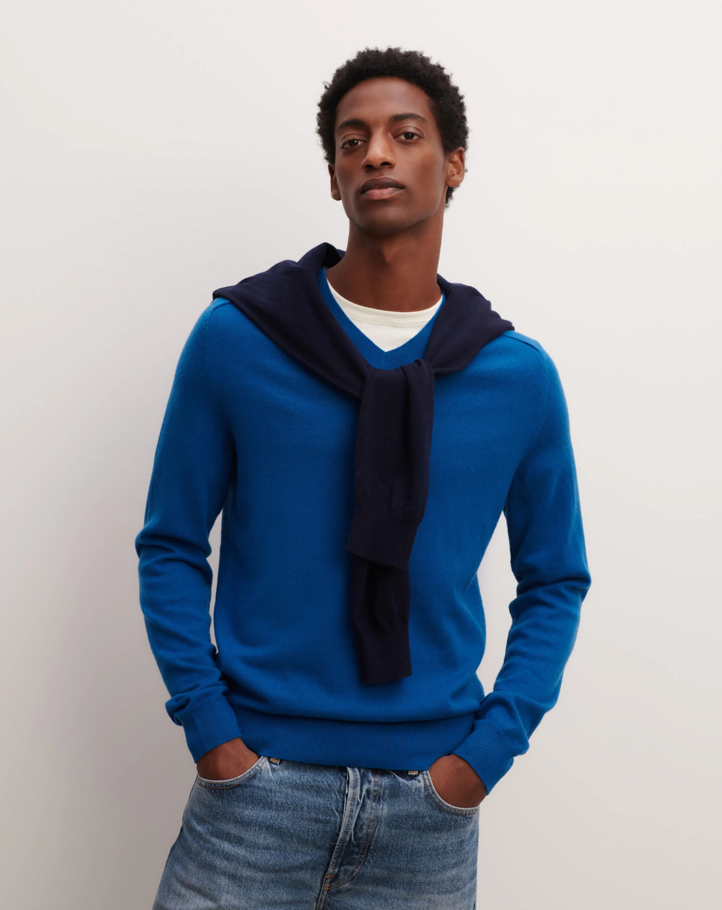 Hammered V-neck jumper Eric Bompard