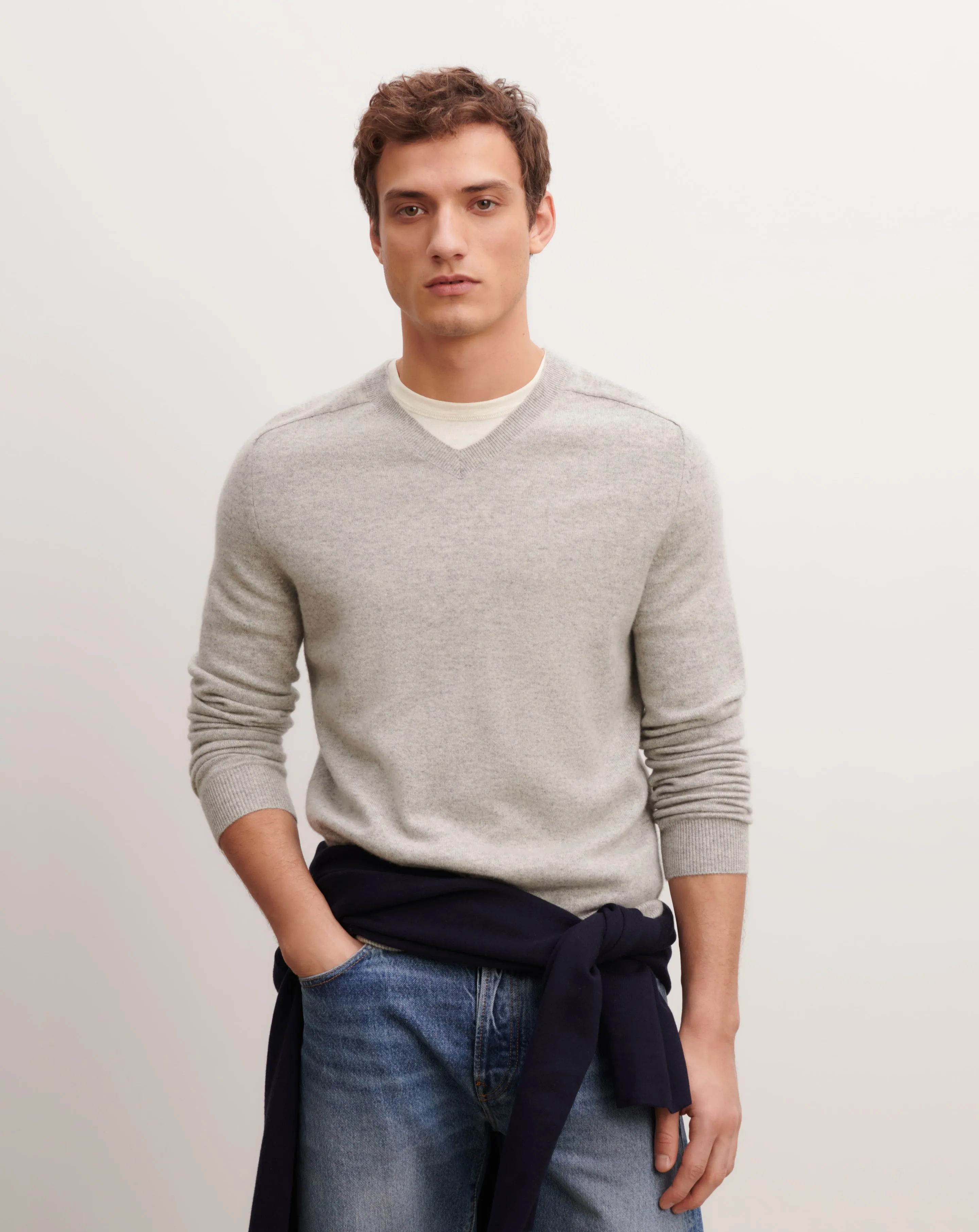 Hammered V-neck jumper Eric Bompard