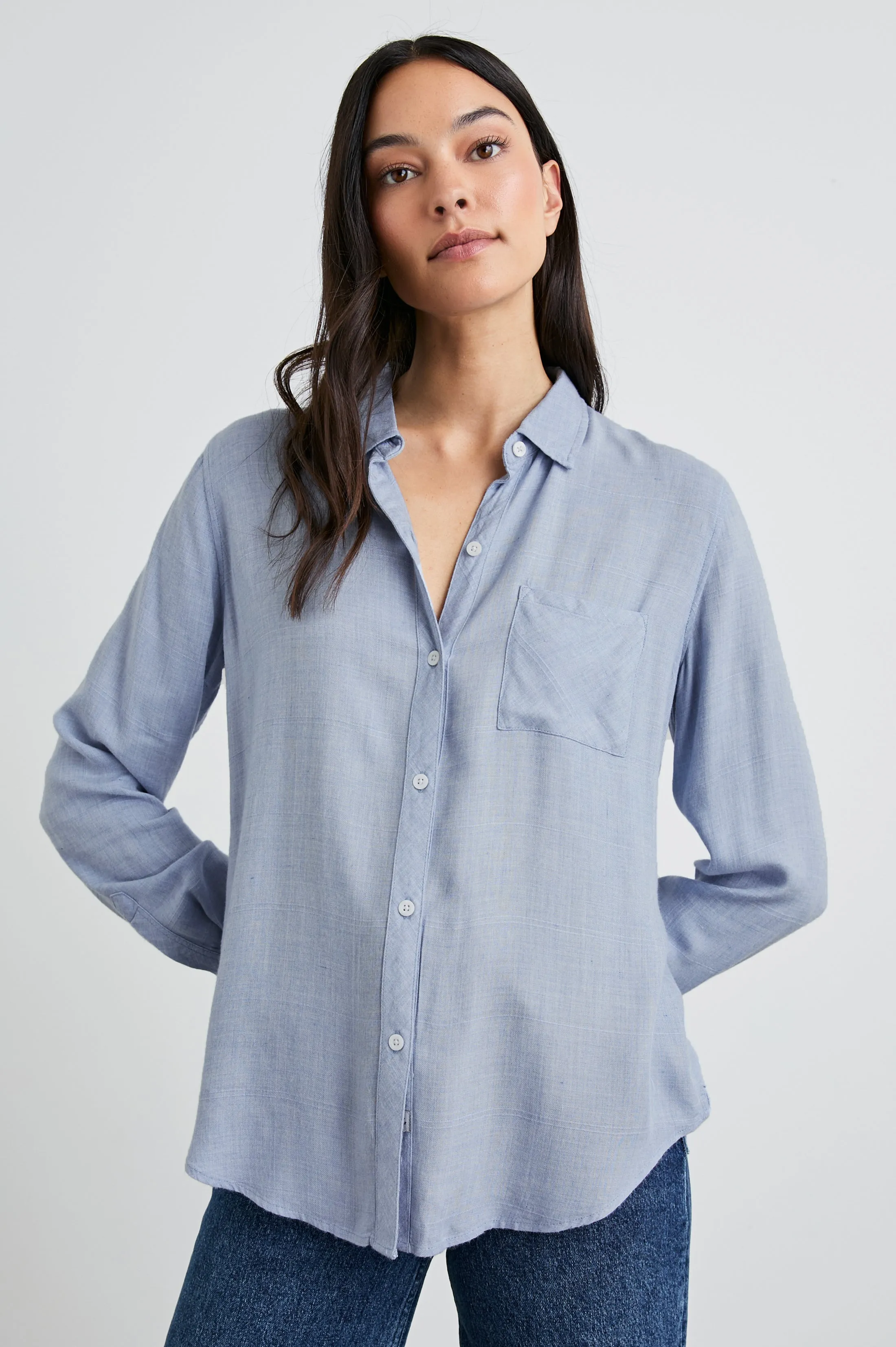 HUNTER SHIRT - CHAMBRAY HEATHER Rails