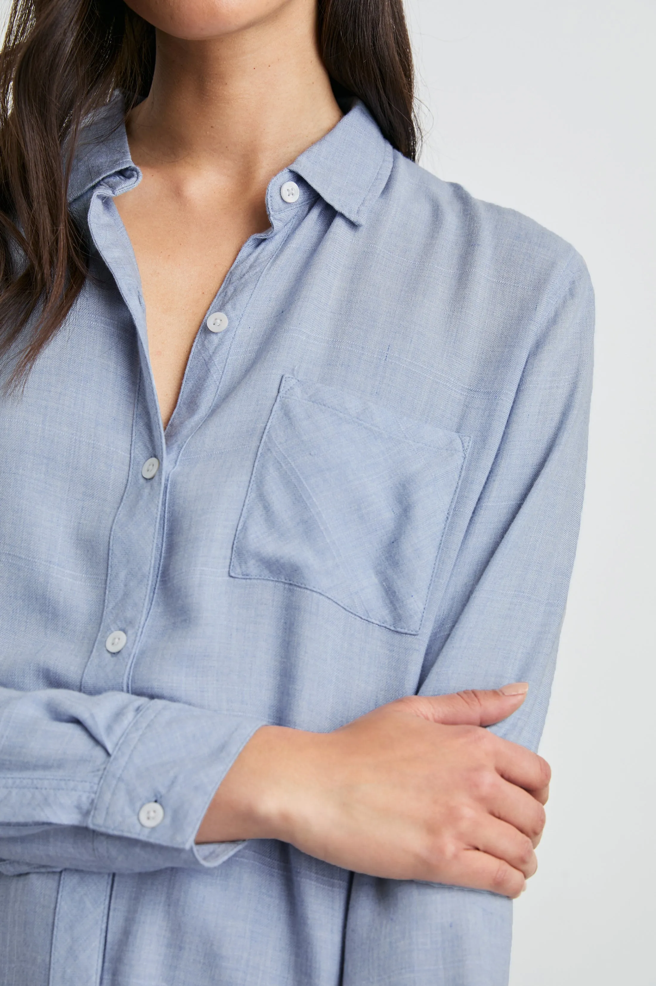 HUNTER SHIRT - CHAMBRAY HEATHER Rails