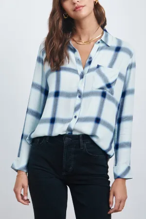 HUNTER SHIRT - WHITE GLACIER NAVY Rails