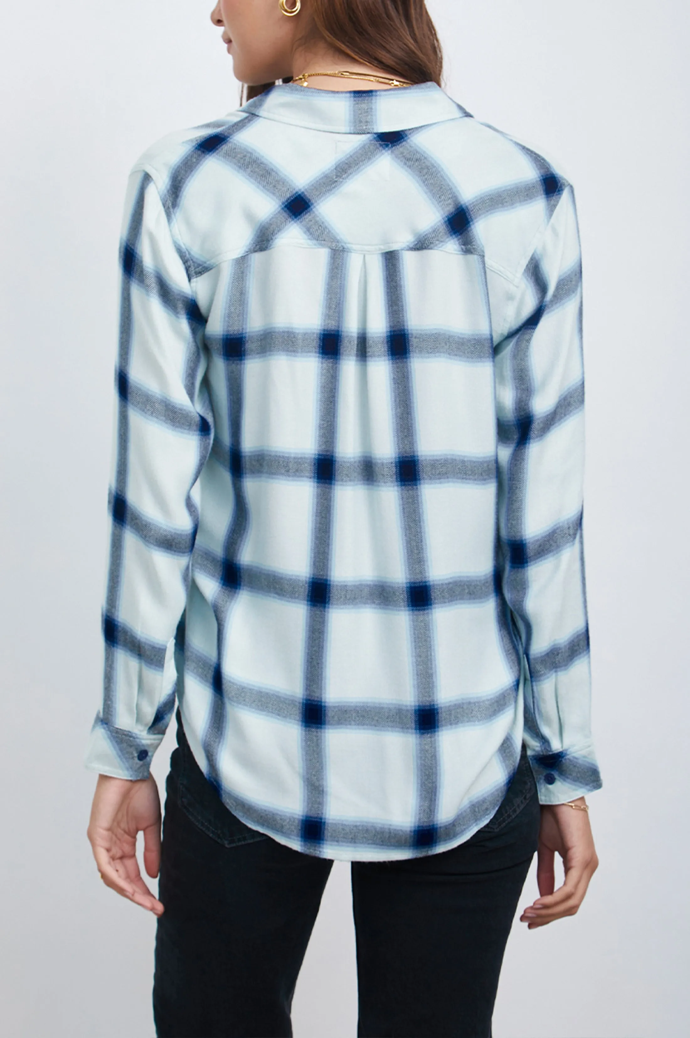 HUNTER SHIRT - WHITE GLACIER NAVY Rails
